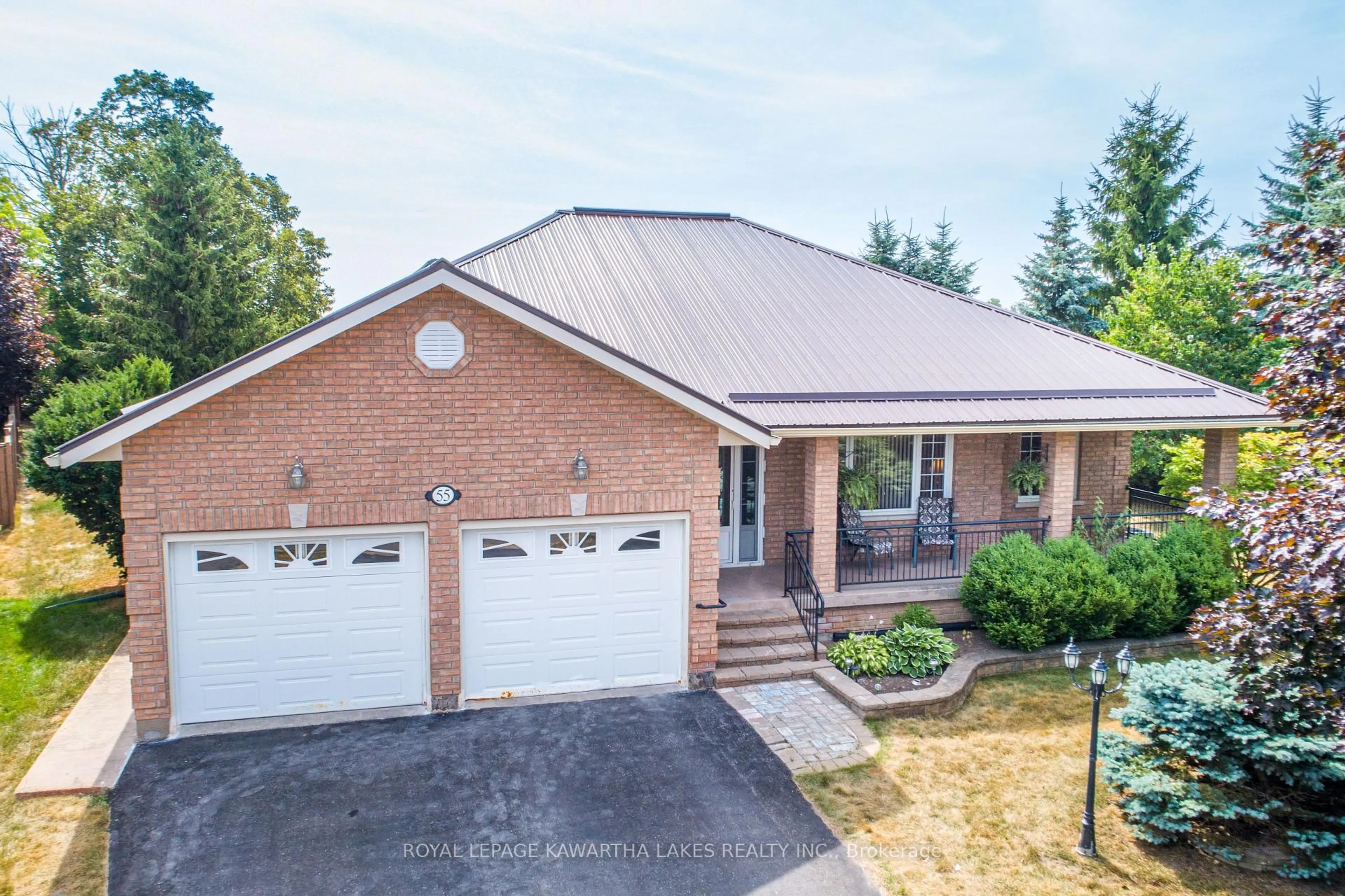 Home with brick exterior material, street for 55 Eakins Crt, Kawartha Lakes Ontario K9V 6J9