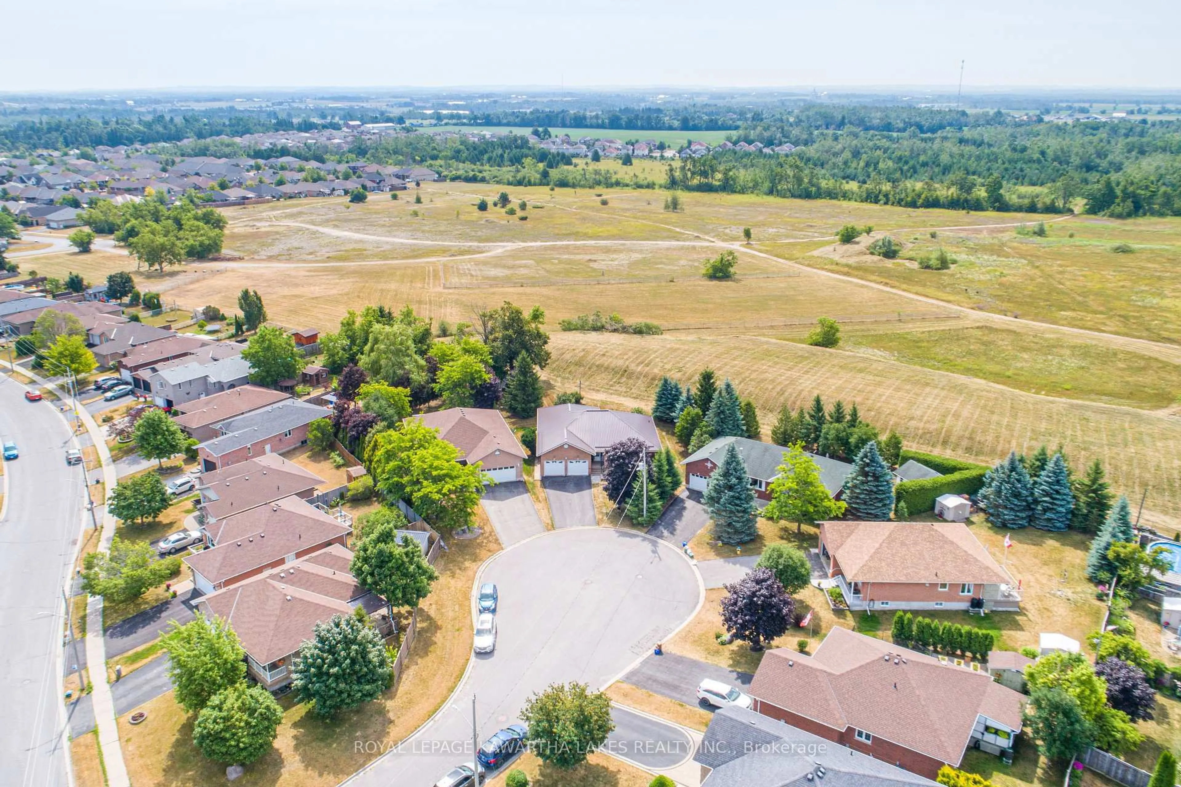 A pic from outside/outdoor area/front of a property/back of a property/a pic from drone, mountain view for 55 Eakins Crt, Kawartha Lakes Ontario K9V 6J9