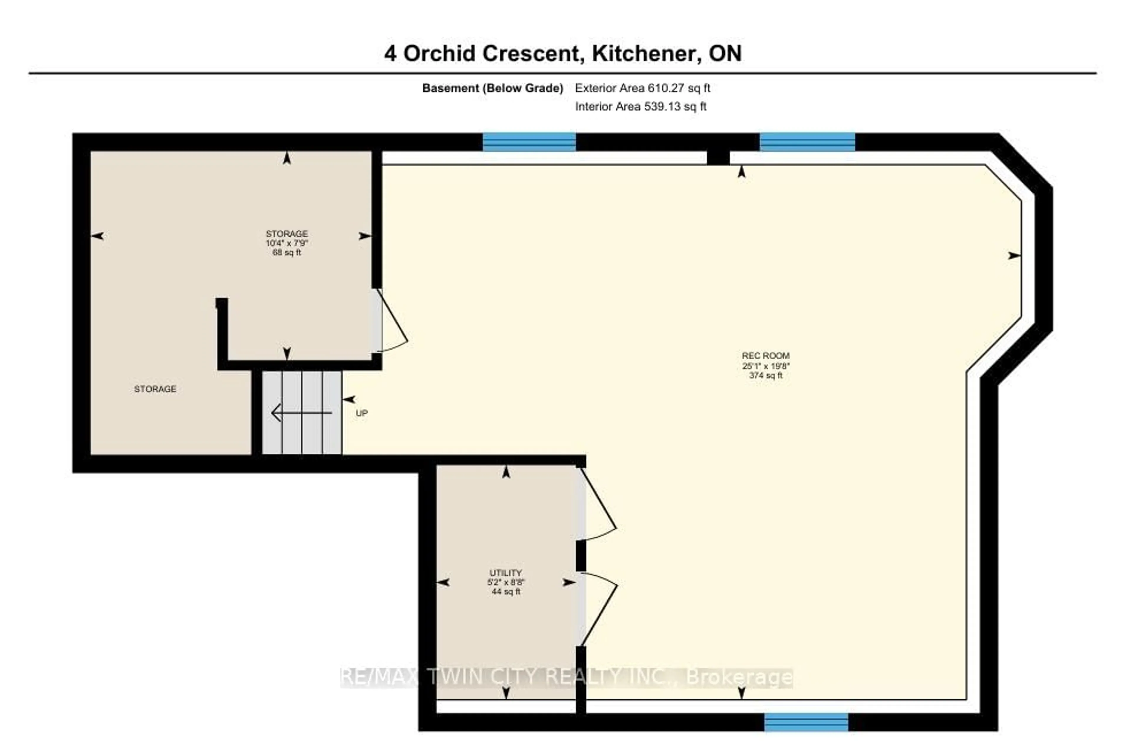 Floor plan for 4 Orchid Cres, Kitchener Ontario N2E 3N2