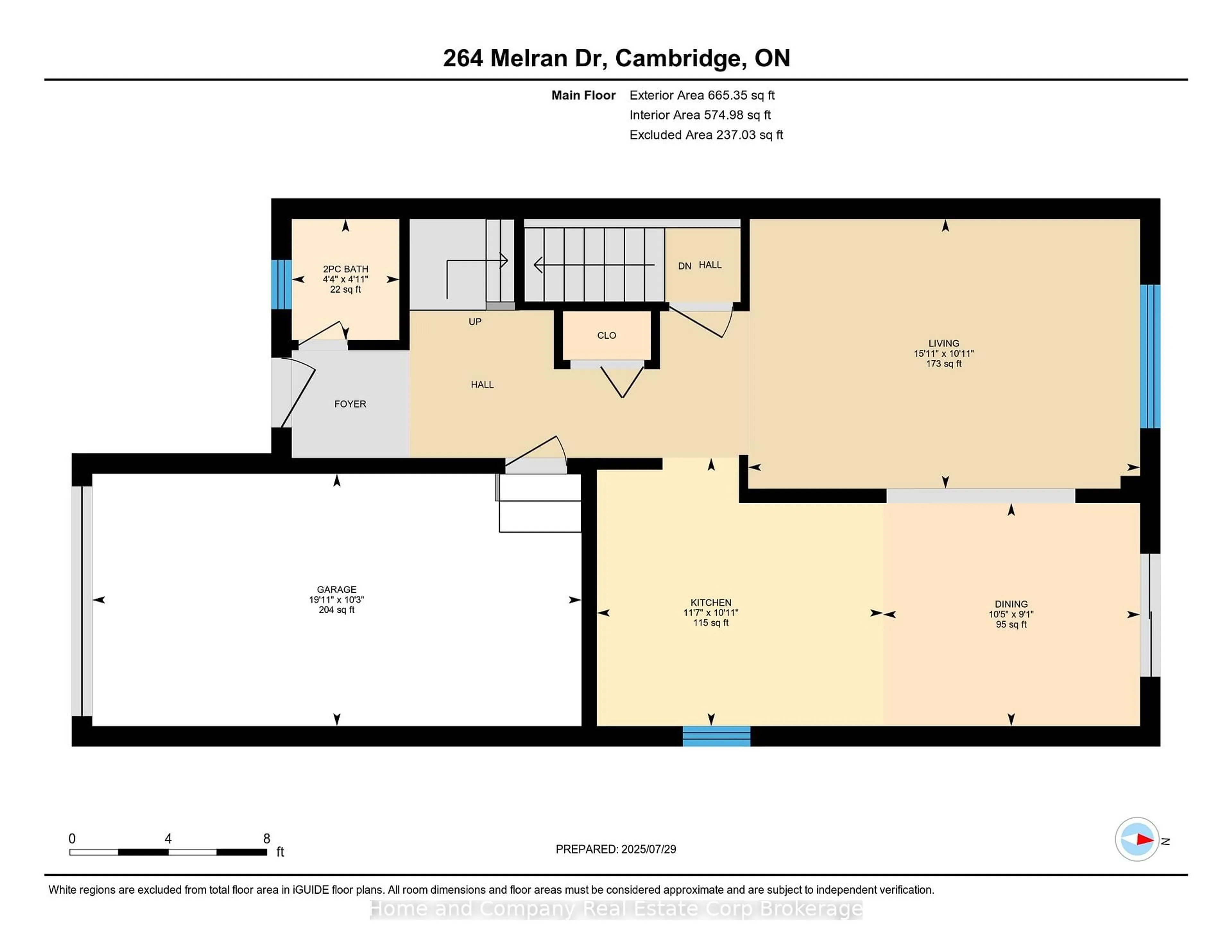 Floor plan for 264 Melran Dr, Cambridge Ontario N3C 4E5