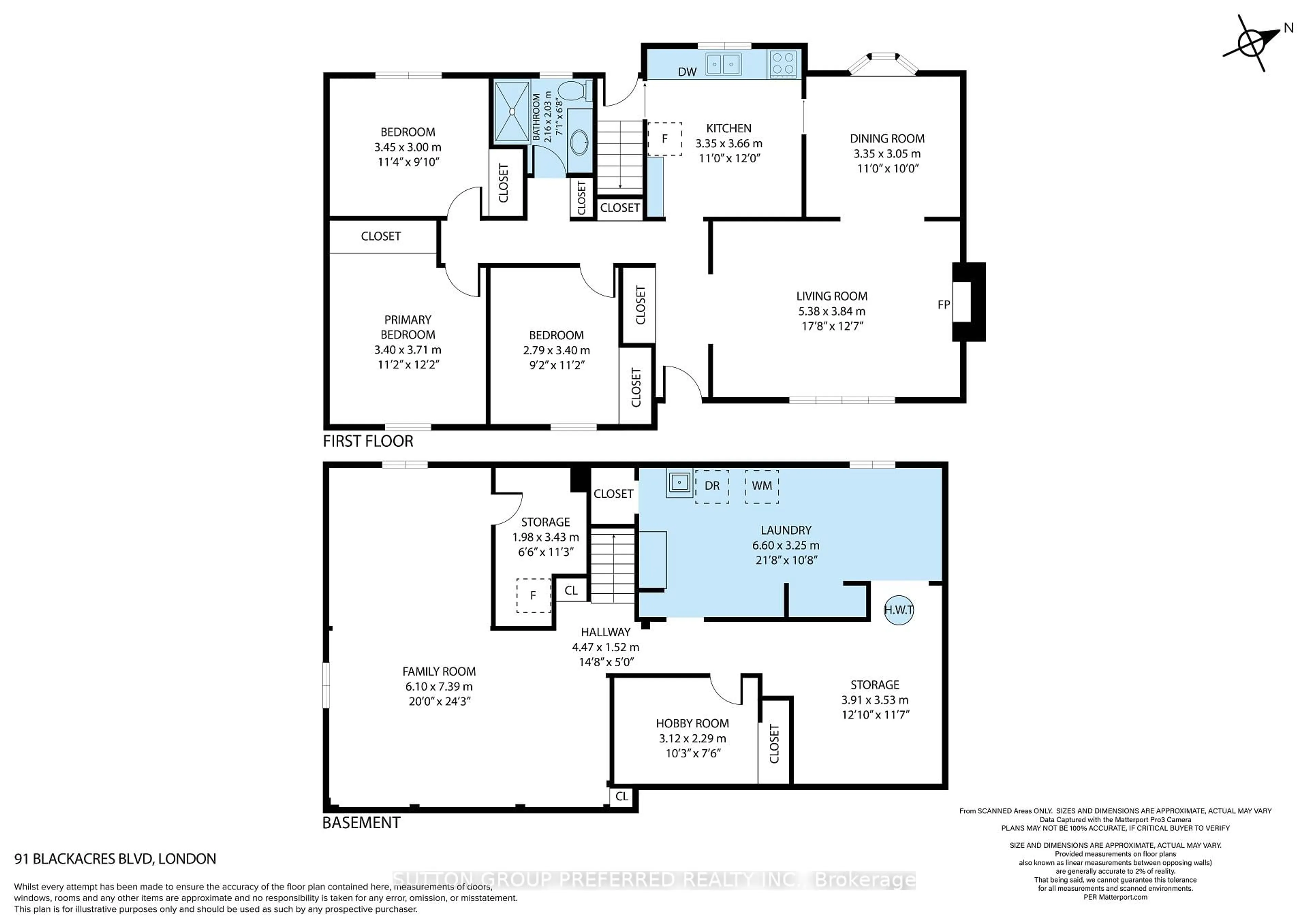 Floor plan for 91 Blackacres Blvd, London North Ontario N6G 2G9