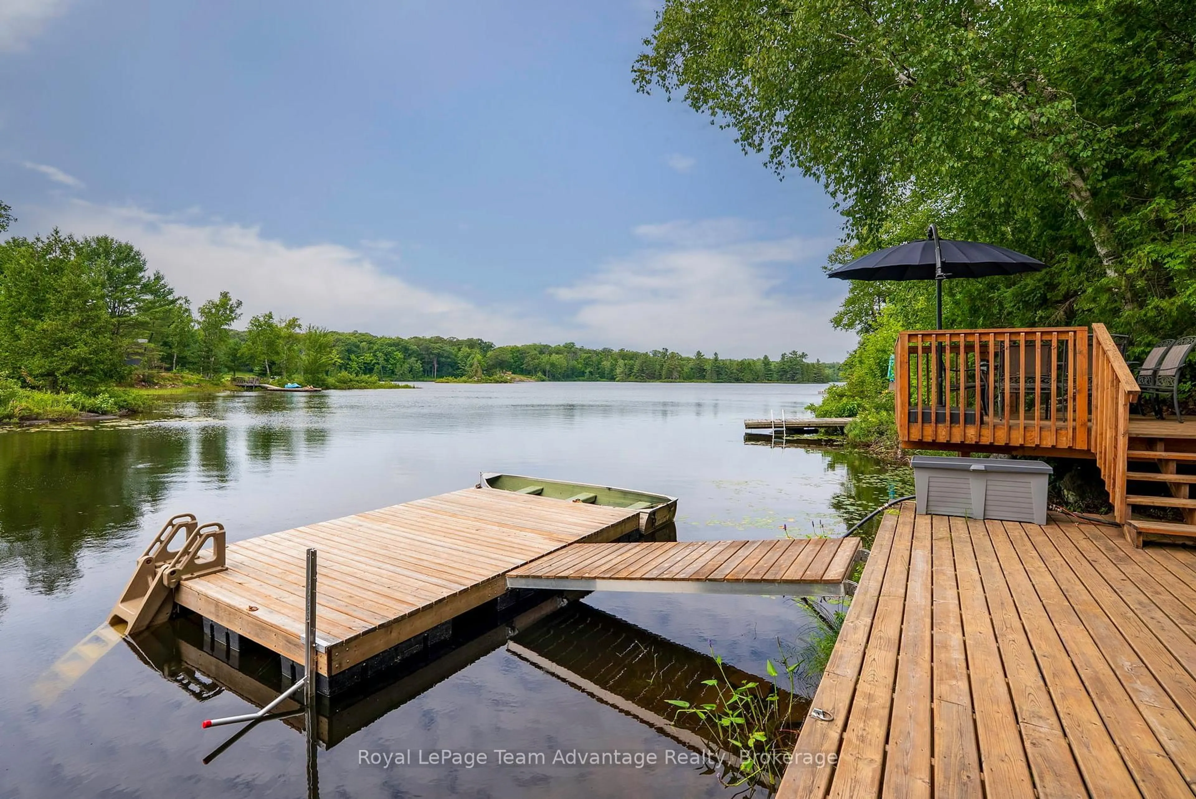 Patio, water/lake/river/ocean view for 40 Fairholme Lake Rd, Whitestone Ontario P0A 1G0