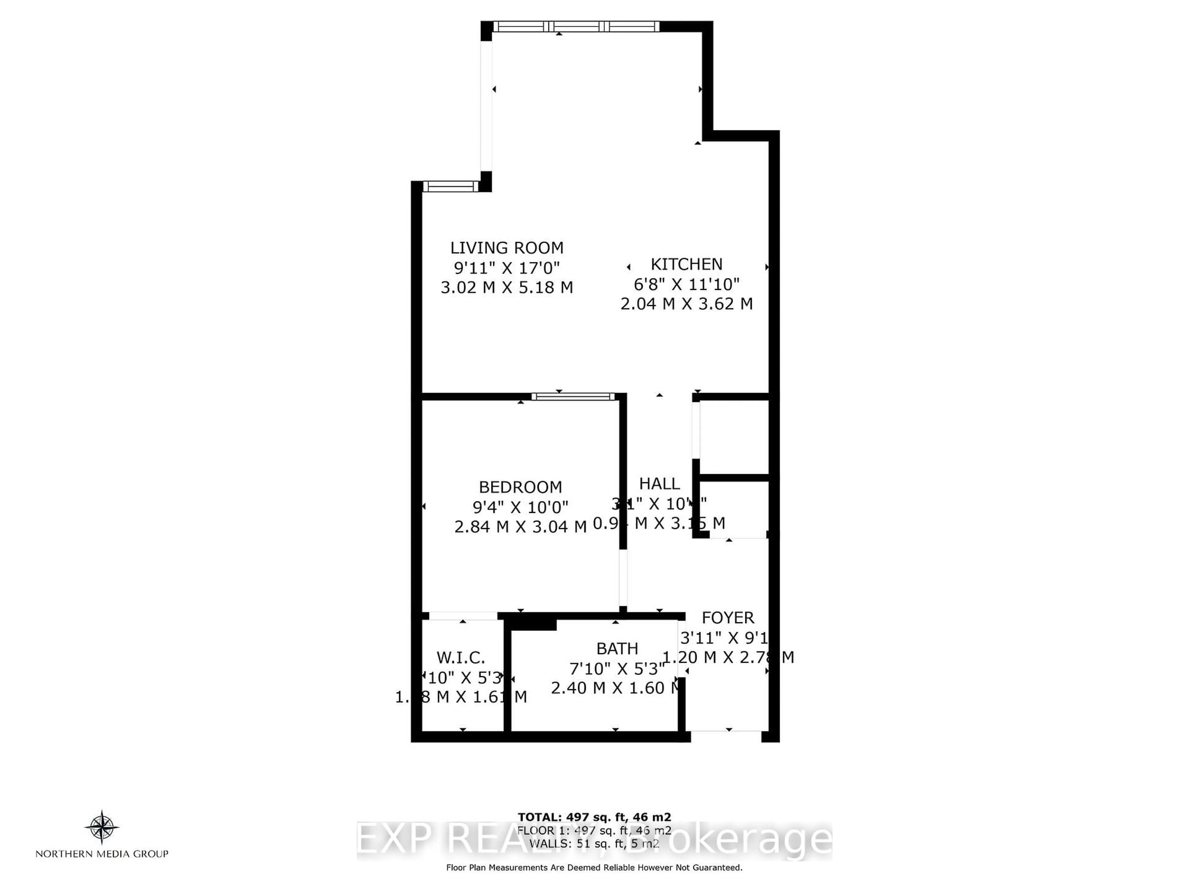 Floor plan for 108 Garment St #311, Kitchener Ontario N2G 0E2
