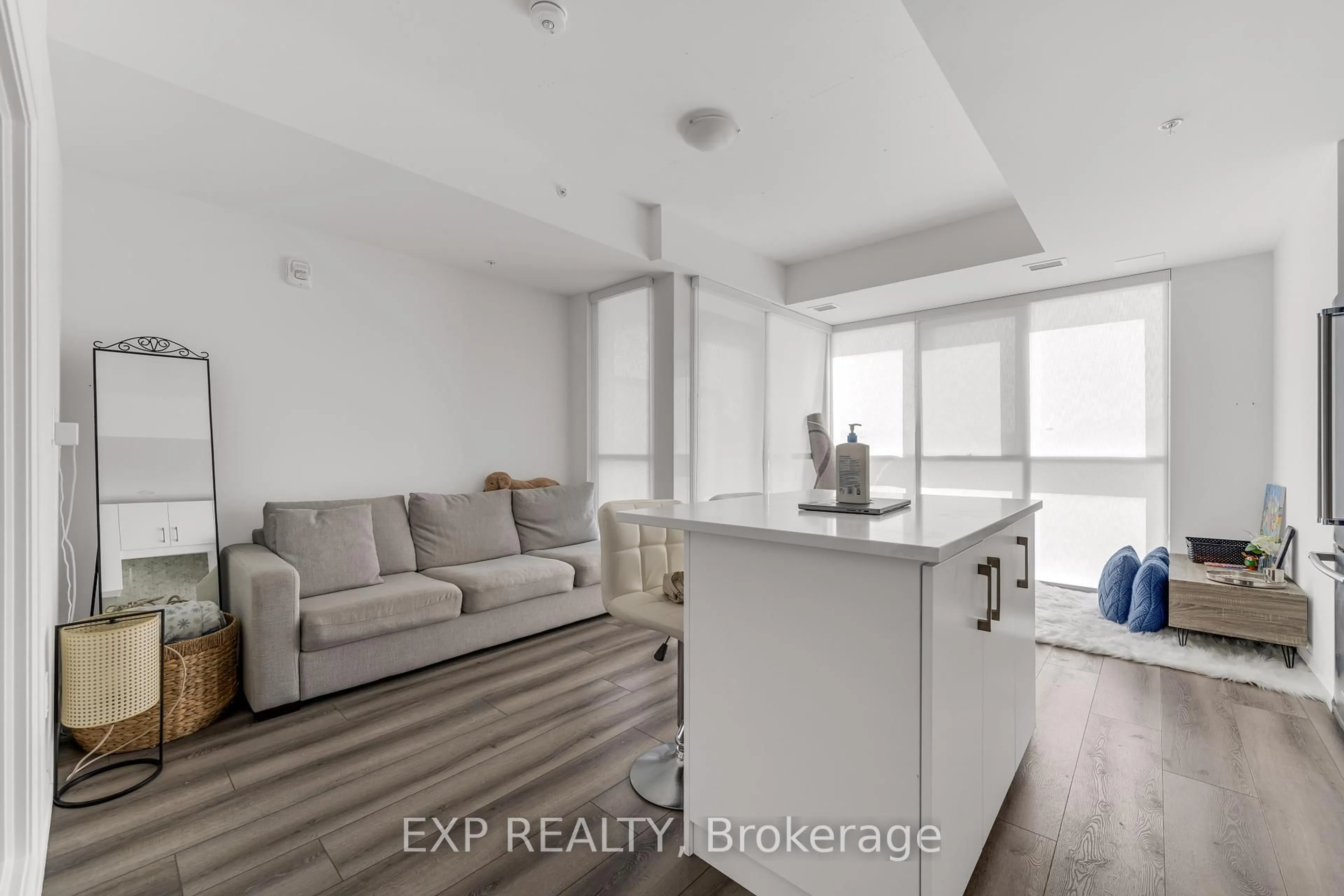 Living room with furniture, unknown for 108 Garment St #311, Kitchener Ontario N2G 0E2