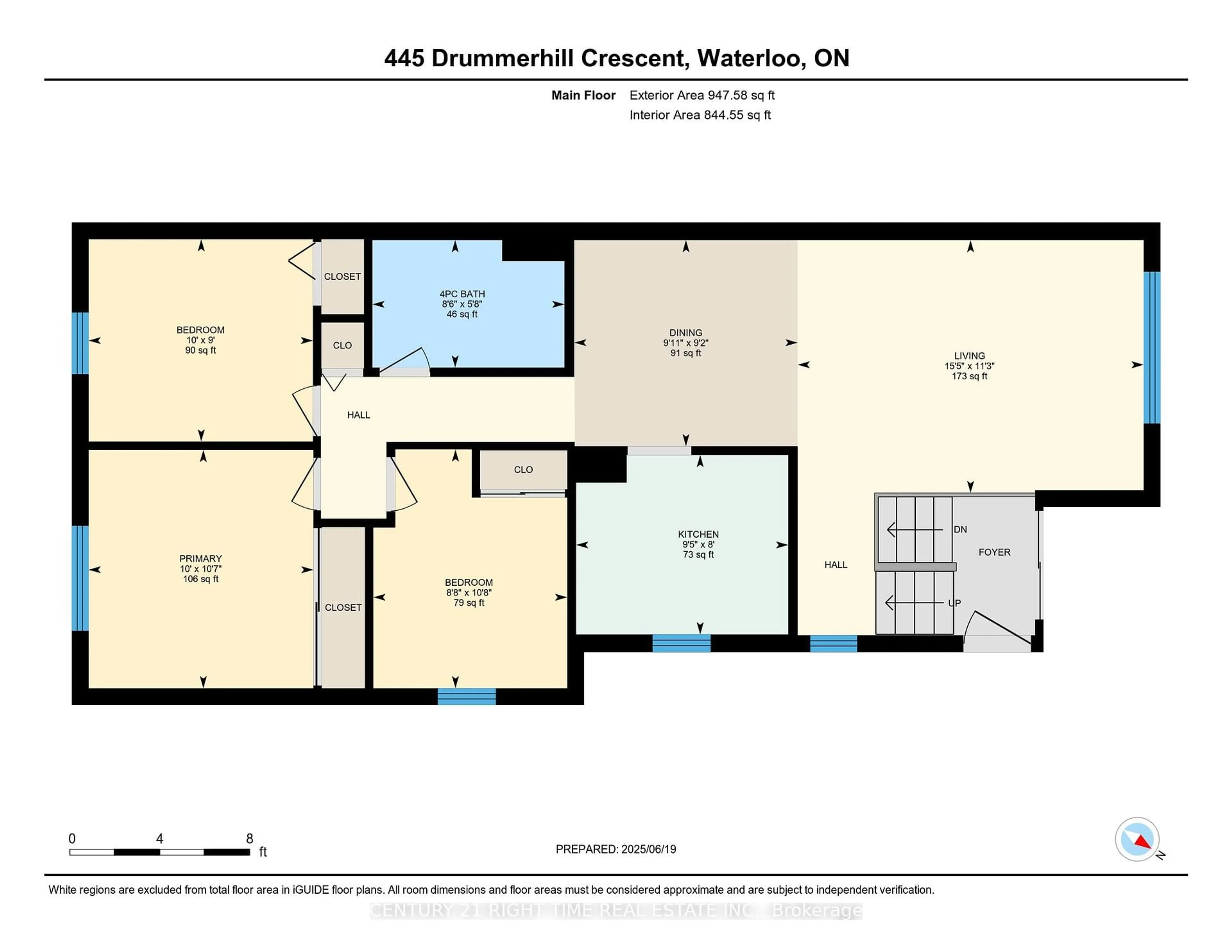 Floor plan for 445 Drummerhill Cres, Waterloo Ontario N2T 1G3