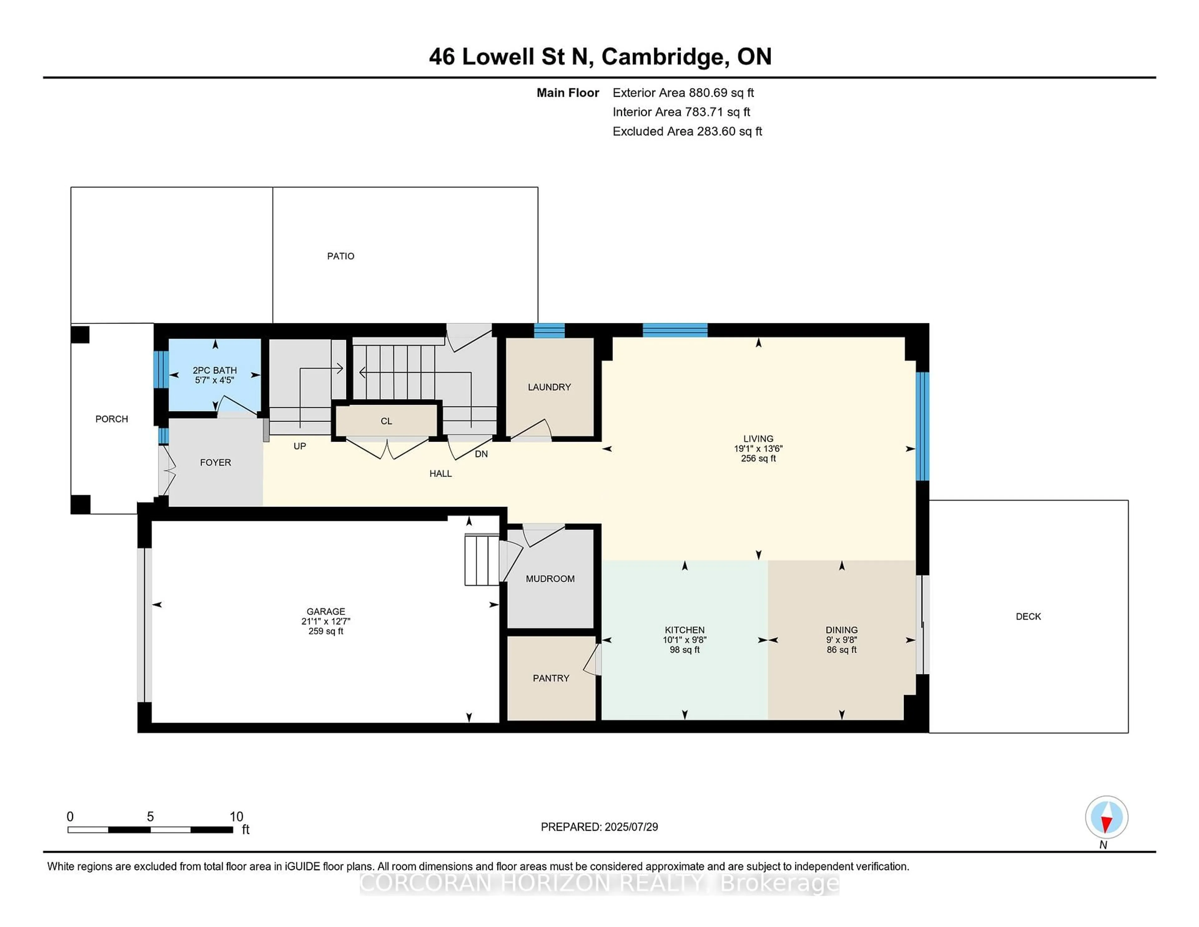 Floor plan for 46 Lowell St, Cambridge Ontario N1R 5C9