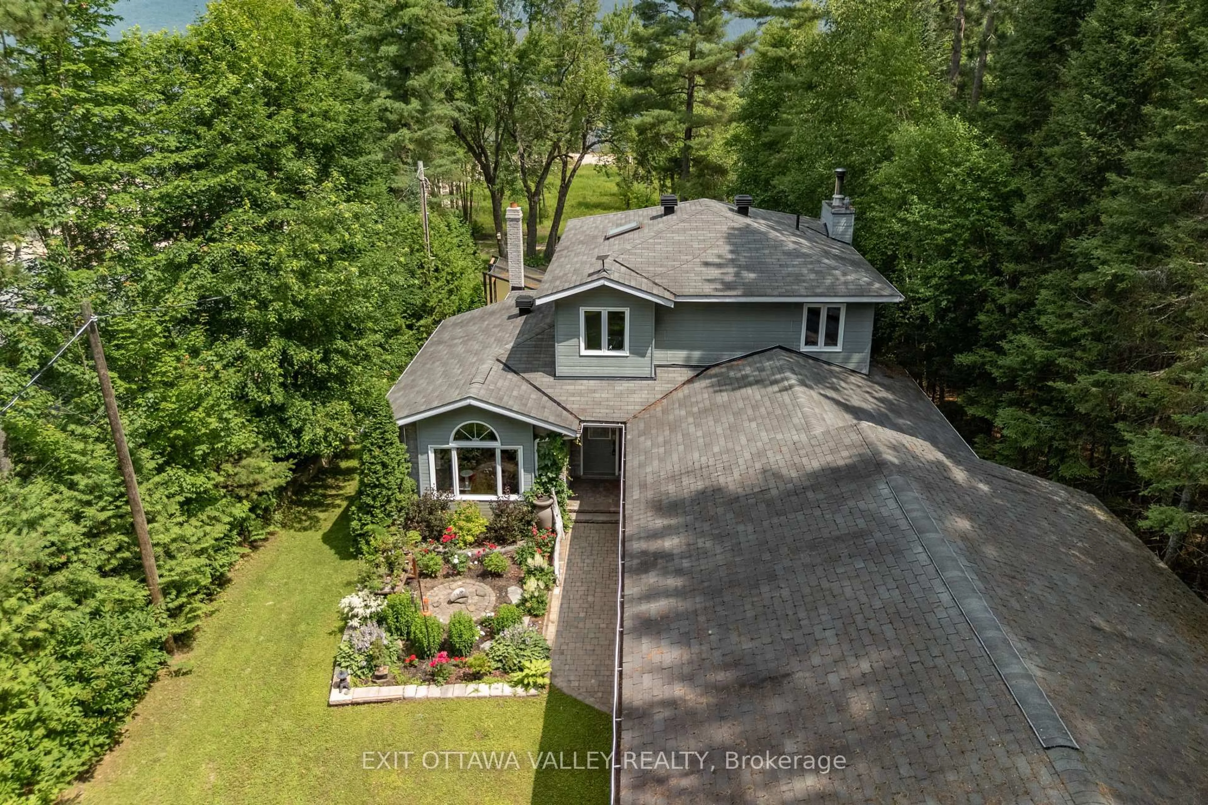 A pic from outside/outdoor area/front of a property/back of a property/a pic from drone, unknown for 10 Ryans Camp Lane, Deep River Ontario K0J 1P0