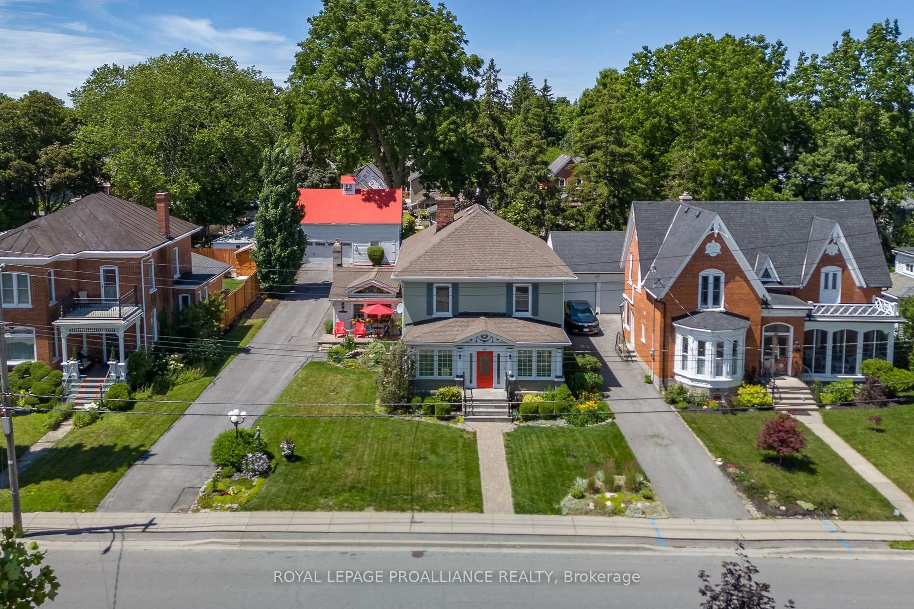 A pic from outside/outdoor area/front of a property/back of a property/a pic from drone, street for 41 King St, Prince Edward County Ontario K0K 2T0