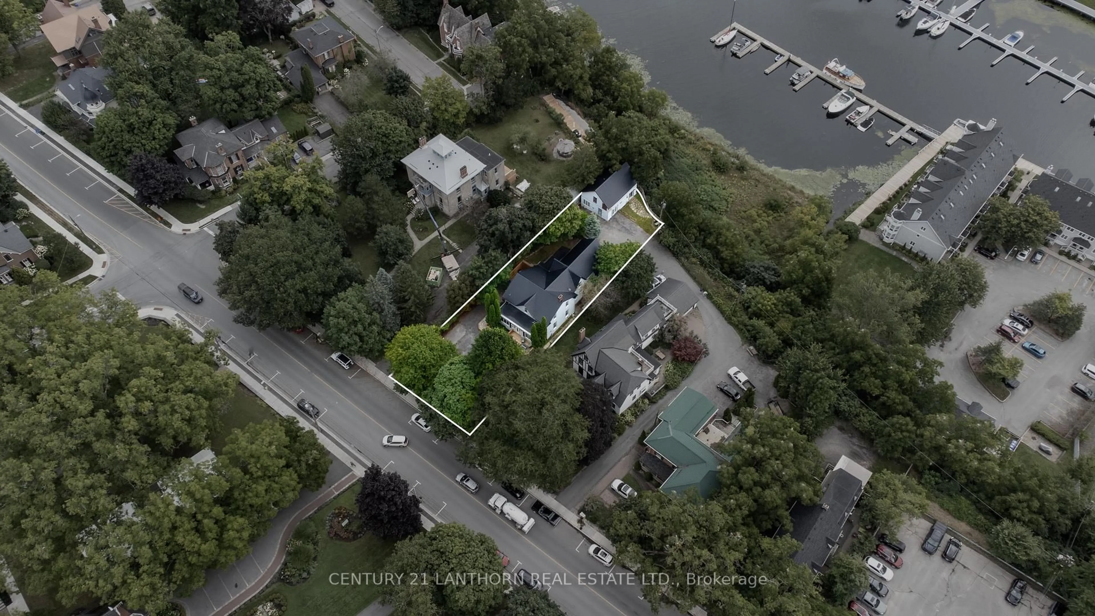 A pic from outside/outdoor area/front of a property/back of a property/a pic from drone, water/lake/river/ocean view for 344 Picton Main St, Prince Edward County Ontario K0K 2T0