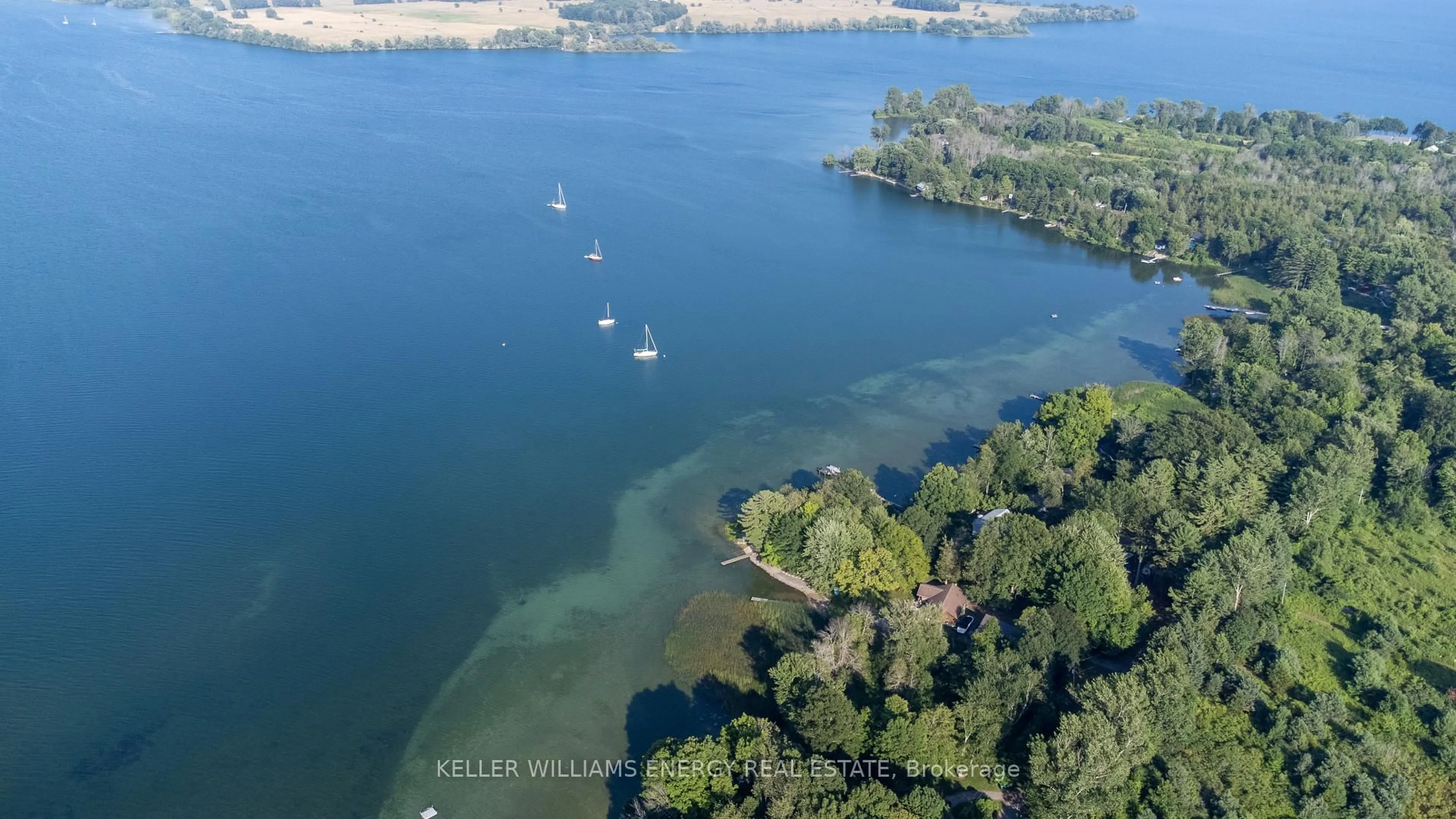 A pic from outside/outdoor area/front of a property/back of a property/a pic from drone, water/lake/river/ocean view for 40E Goodman Cres, Prince Edward County Ontario K0K 2P0