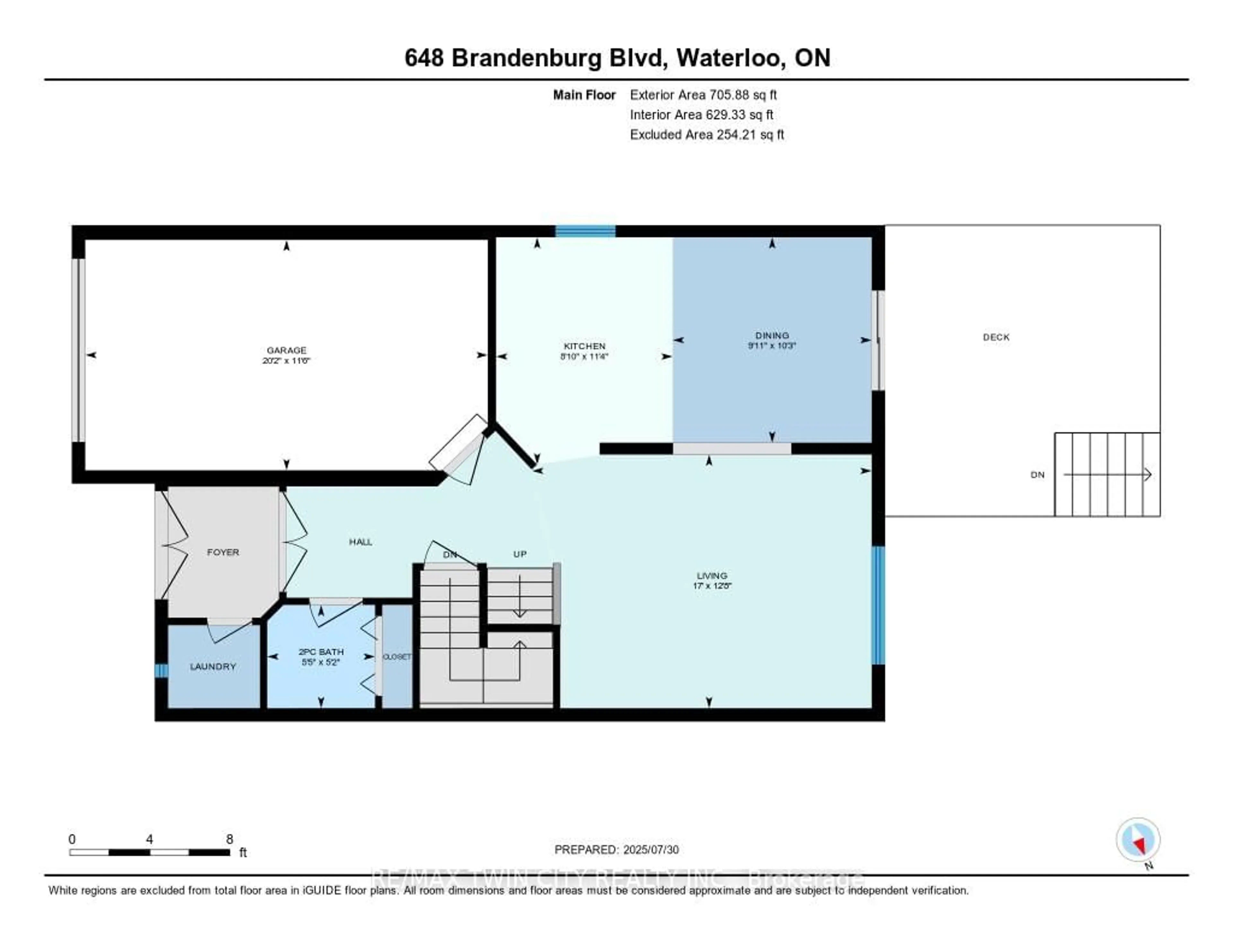 Floor plan for 648 Brandenburg Blvd, Waterloo Ontario N2T 2V3