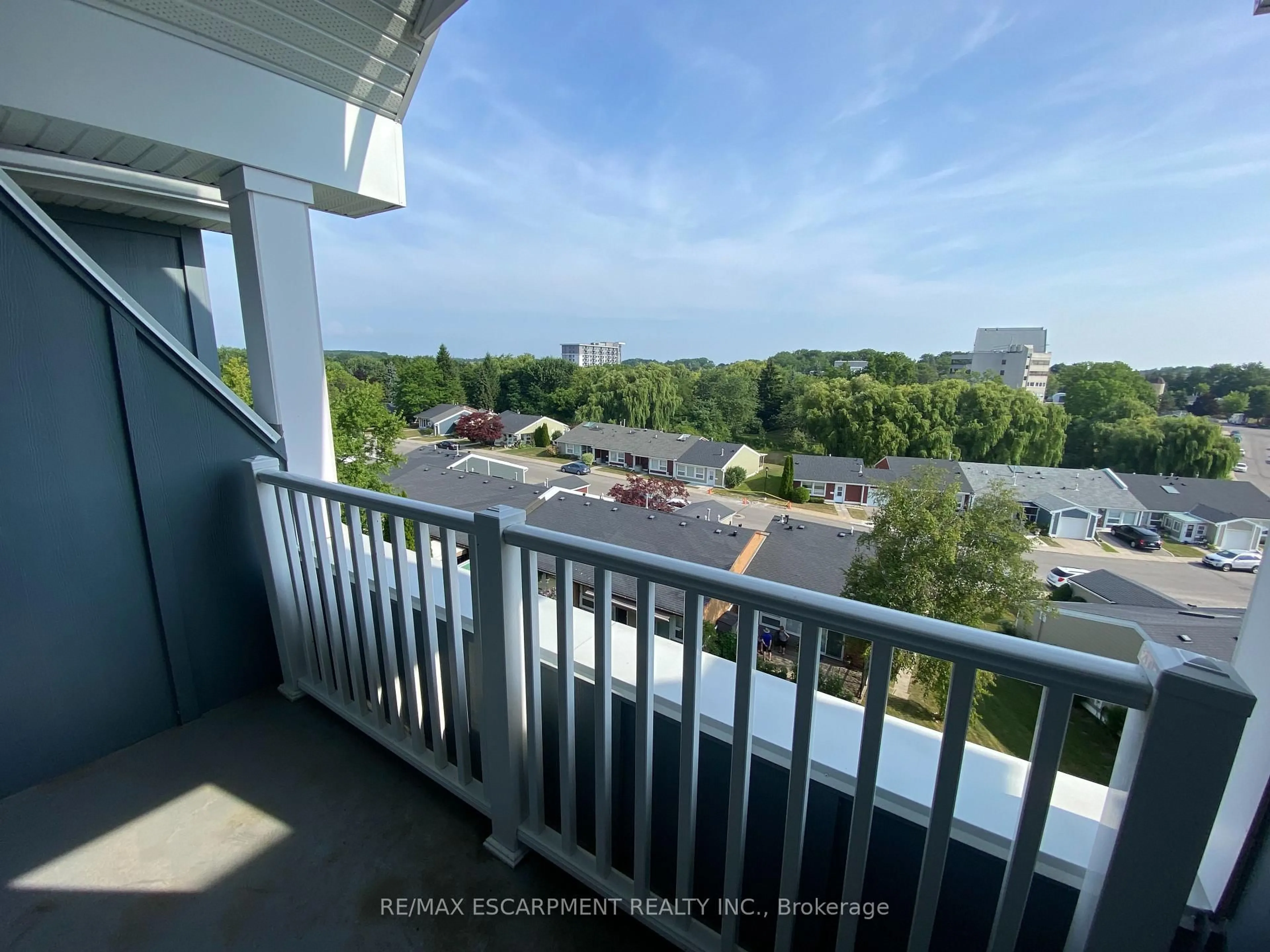 Balcony in the apartment, city buildings view from balcony for 39 SISTER VARGA Terr #403, Hamilton Ontario L9B 0J7
