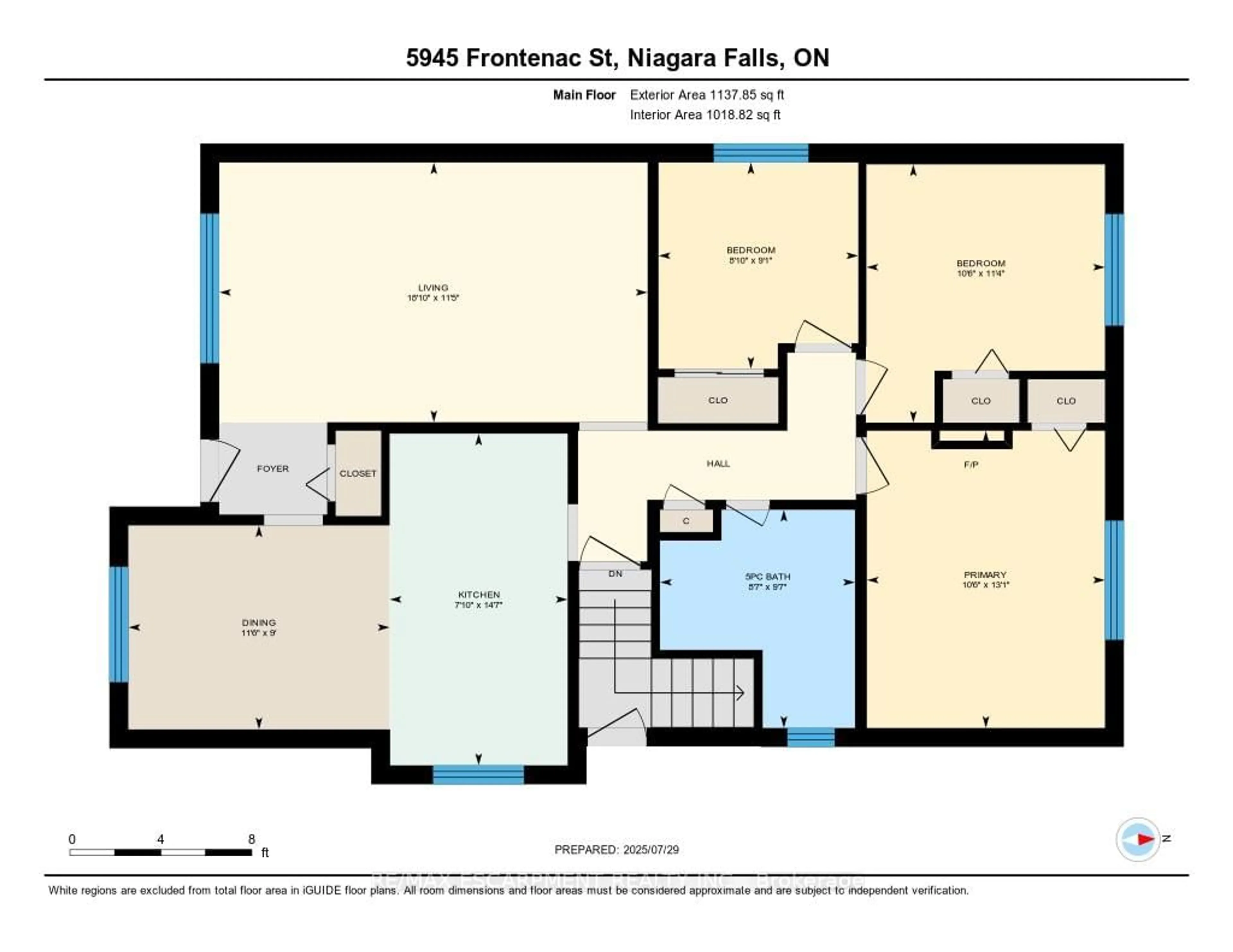 Floor plan for 5945 Frontenac St, Niagara Falls Ontario L2G 3B1