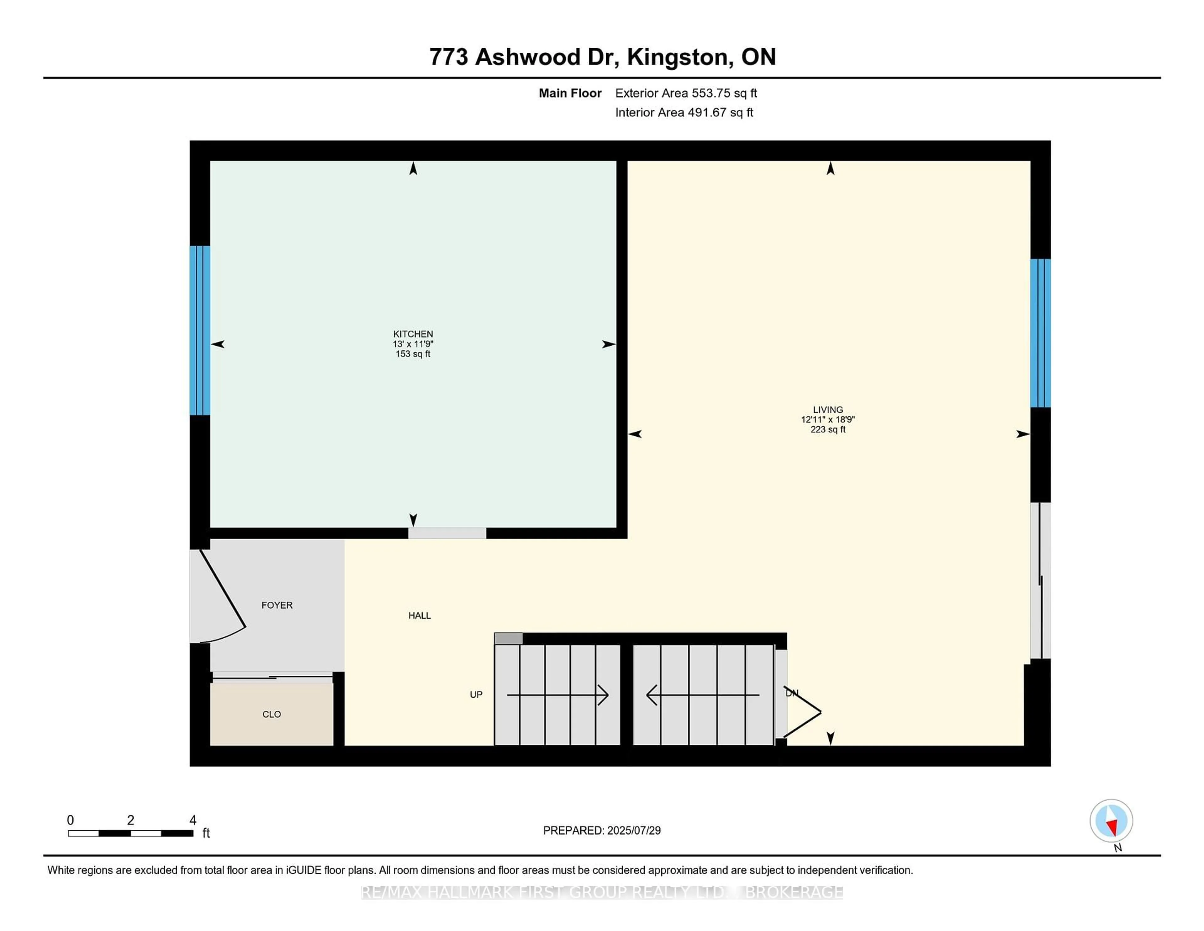 Floor plan for 773 Ashwood Dr #175, Kingston Ontario K7M 6X7