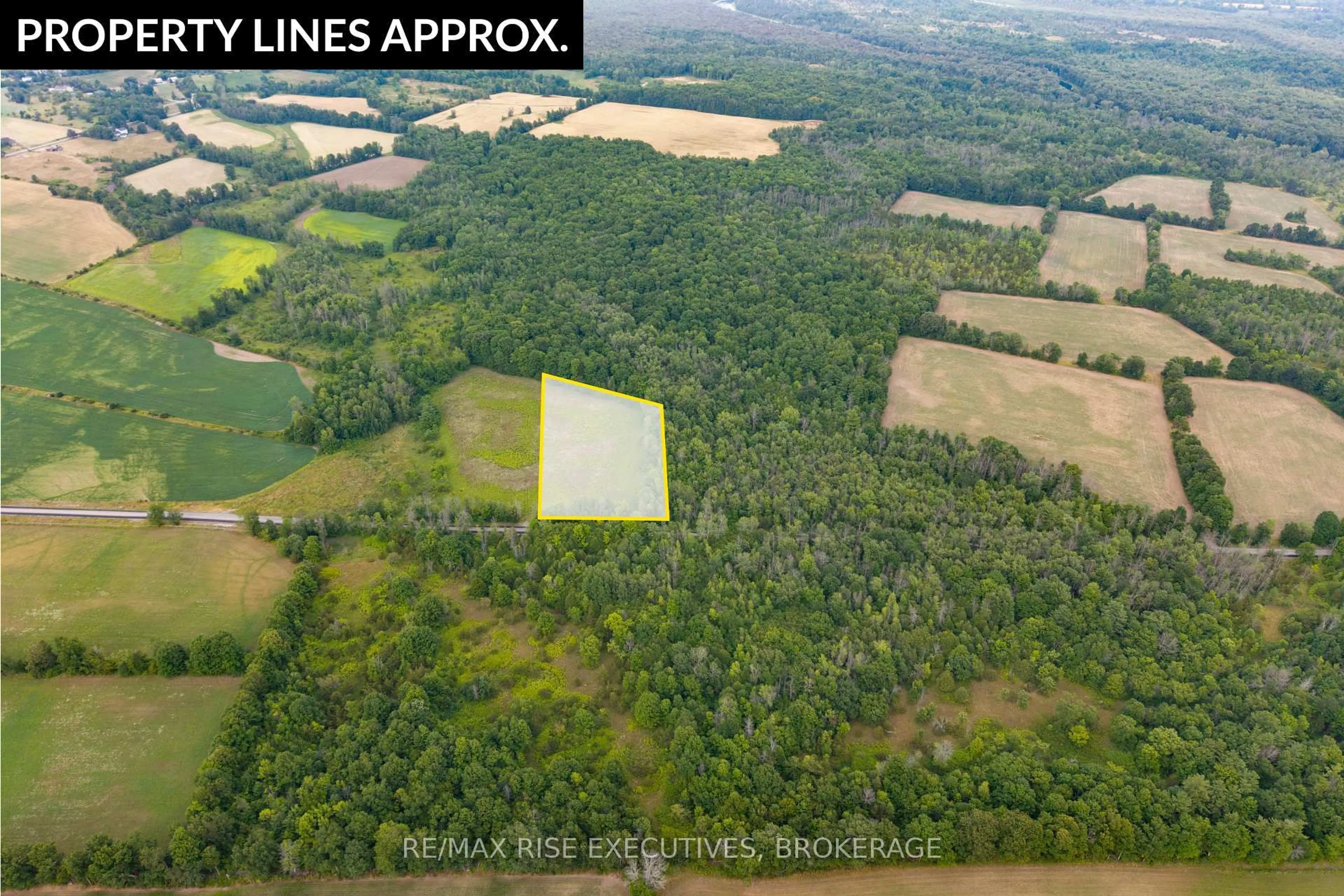 A pic from outside/outdoor area/front of a property/back of a property/a pic from drone, forest/trees view for 5233 German Rd, Yarker Ontario K0K 3N0