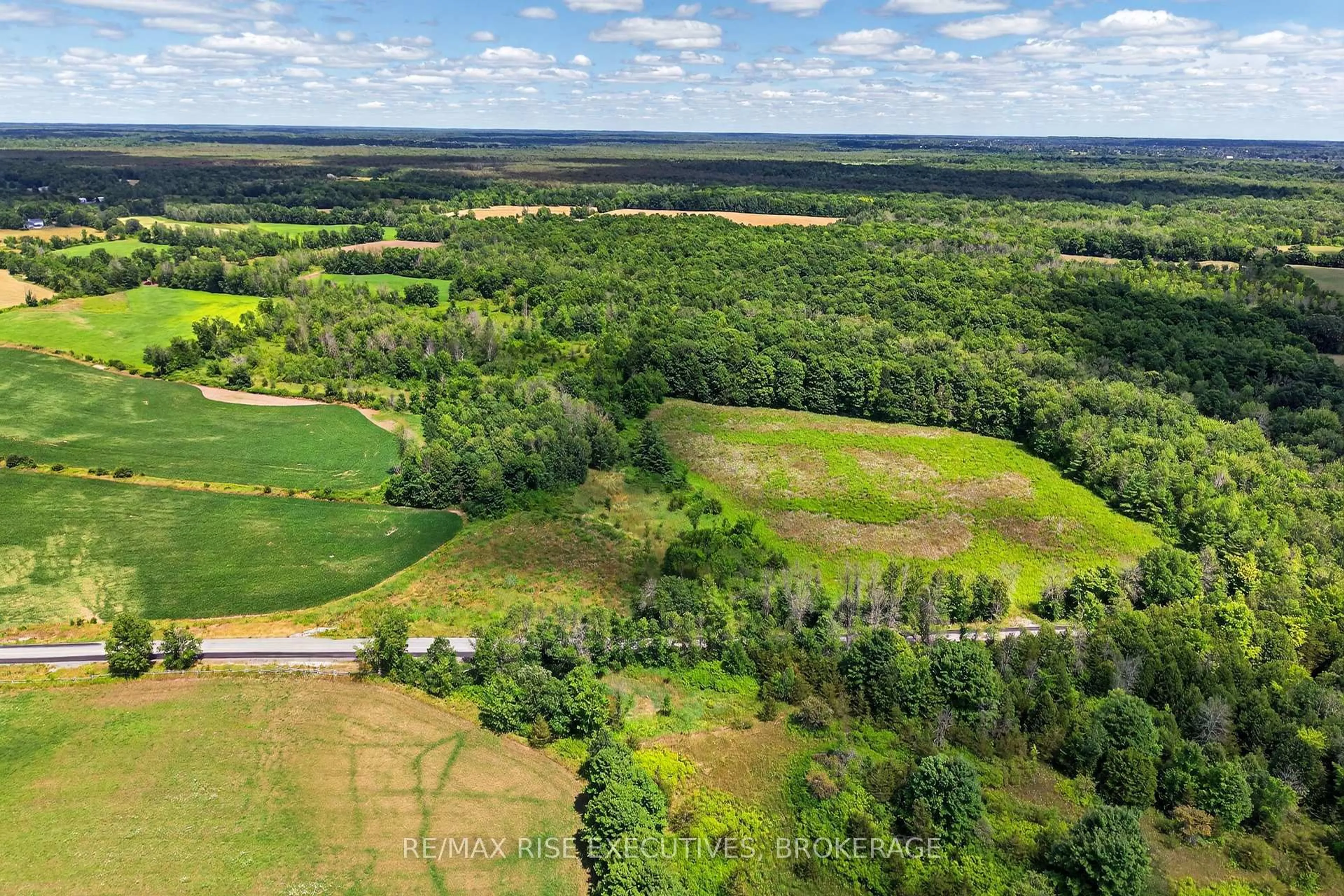 A pic from outside/outdoor area/front of a property/back of a property/a pic from drone, forest/trees view for 5233 German Rd, Yarker Ontario K0K 3N0