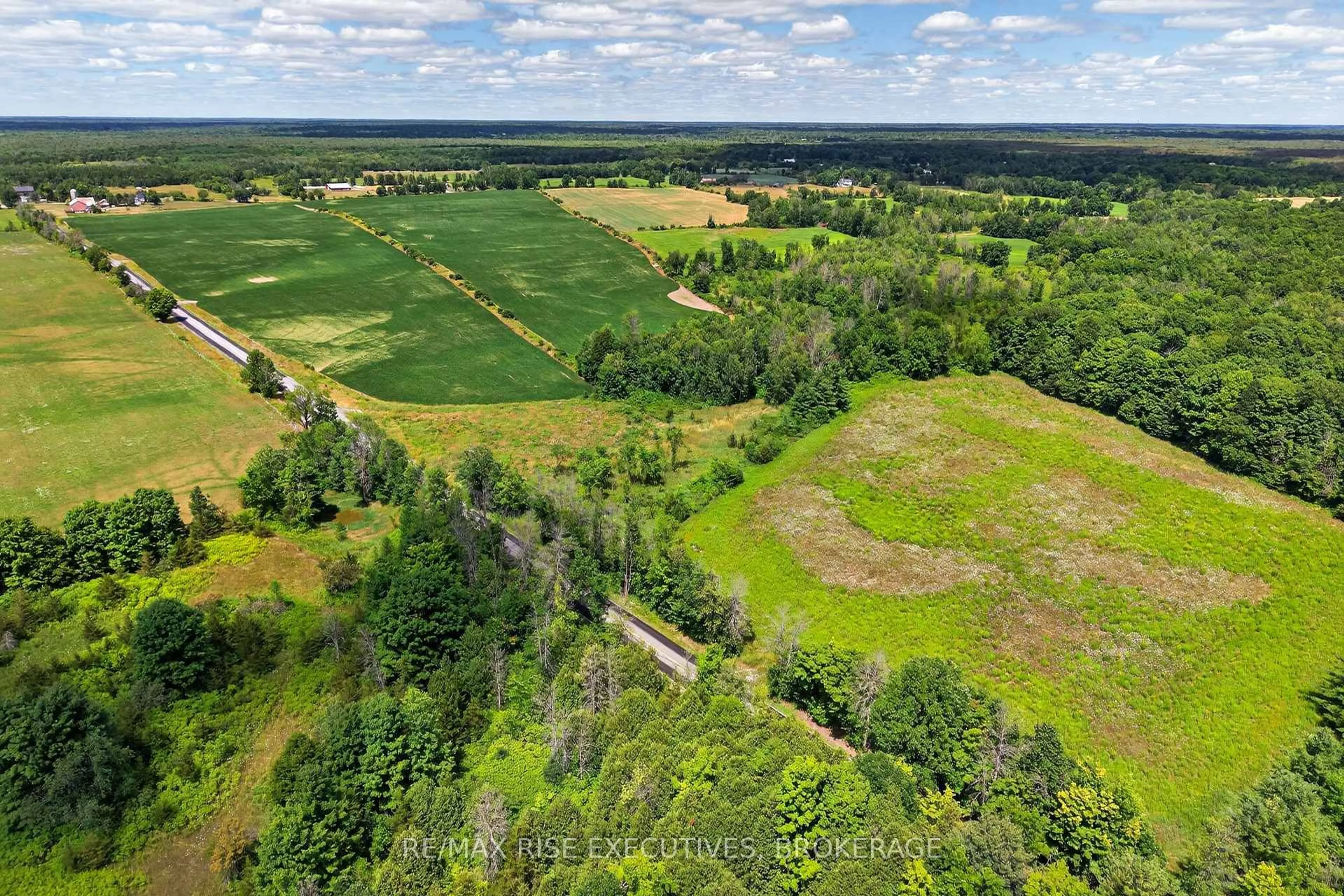A pic from outside/outdoor area/front of a property/back of a property/a pic from drone, forest/trees view for 5233 German Rd, Yarker Ontario K0K 3N0