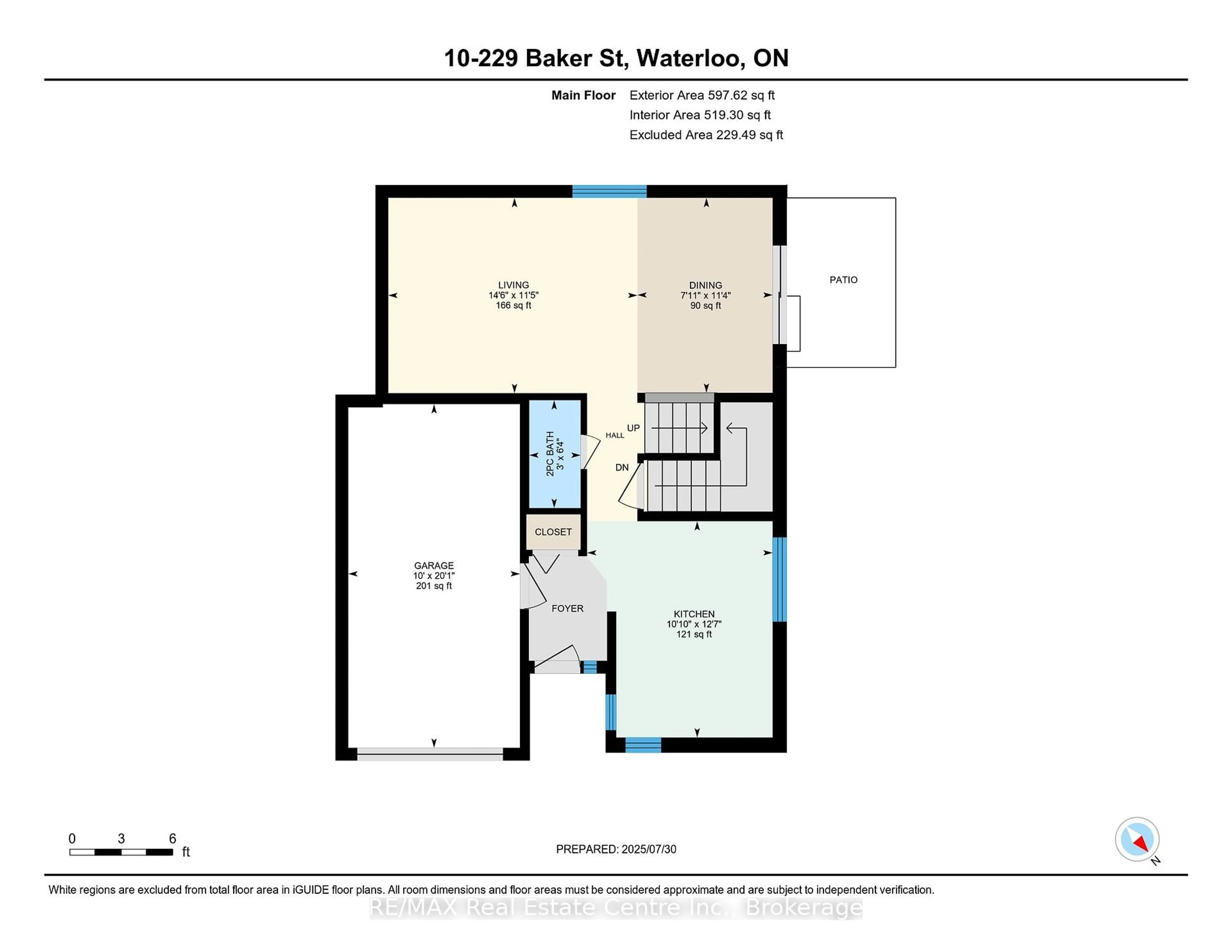 Floor plan for 229 Baker St #10, Waterloo Ontario N2T 2R4