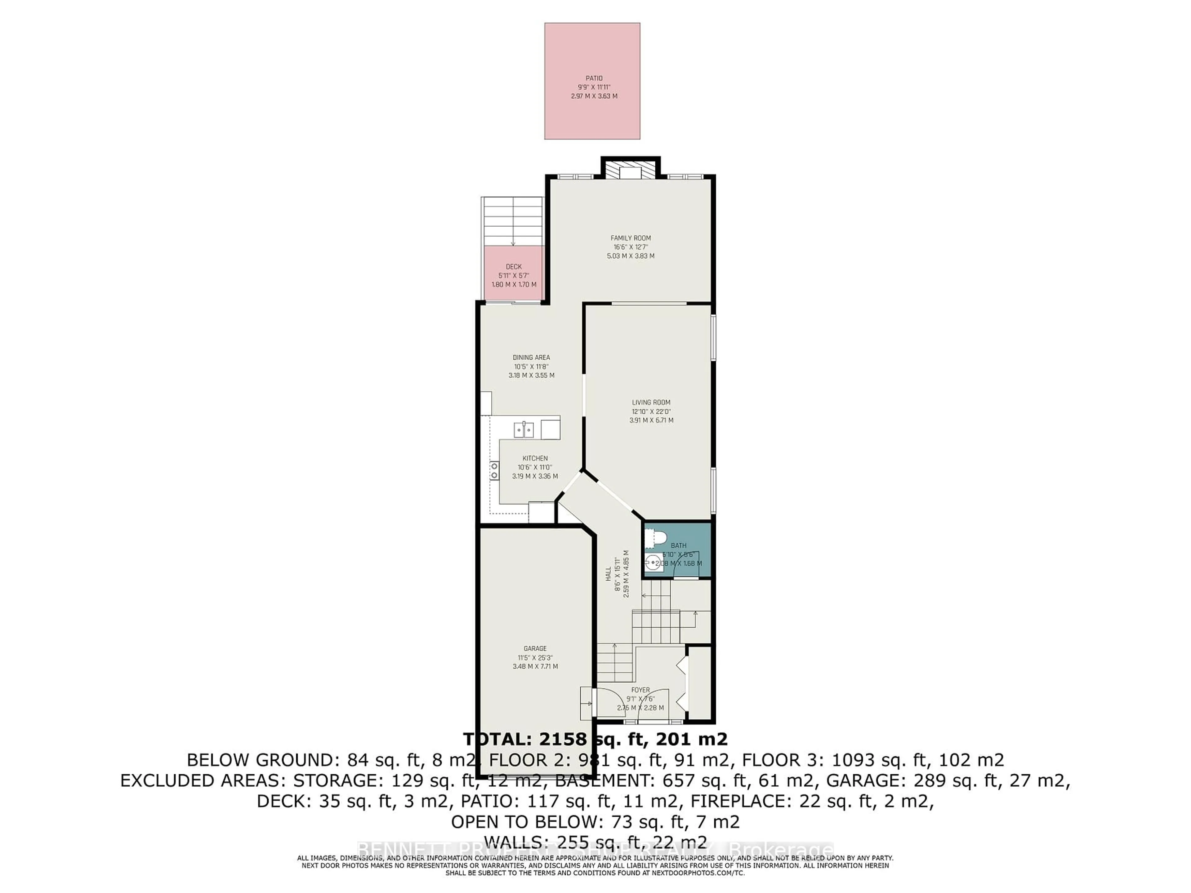 Floor plan for 295 Harthill Way, Ottawa Ontario K2J 0P3