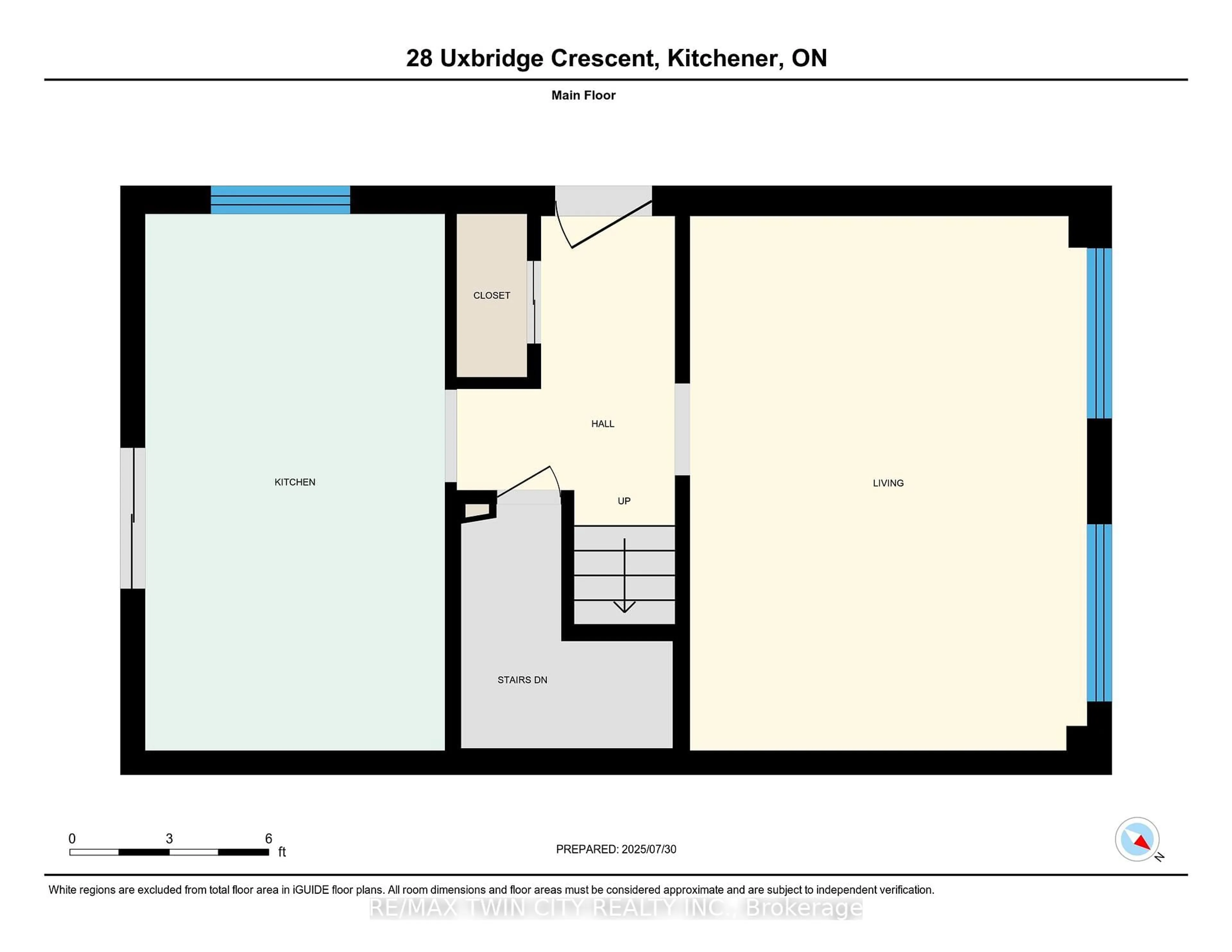 Floor plan for 28 Uxbridge Cres, Kitchener Ontario N2E 2P8