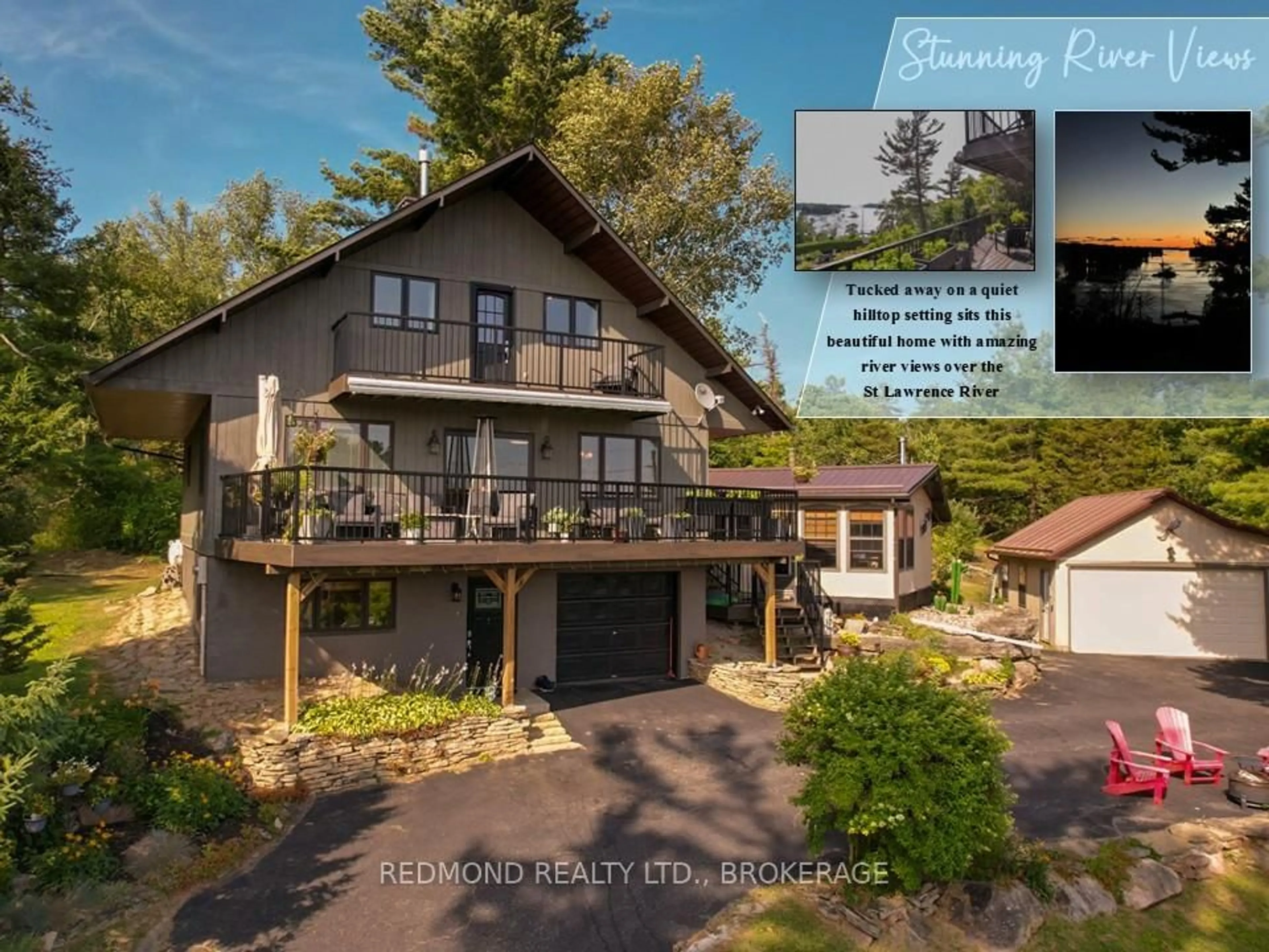 A pic from outside/outdoor area/front of a property/back of a property/a pic from drone, water/lake/river/ocean view for 284 IVY LEA Rd, Front of Leeds & Seeleys Bay Ontario K0E 1L0