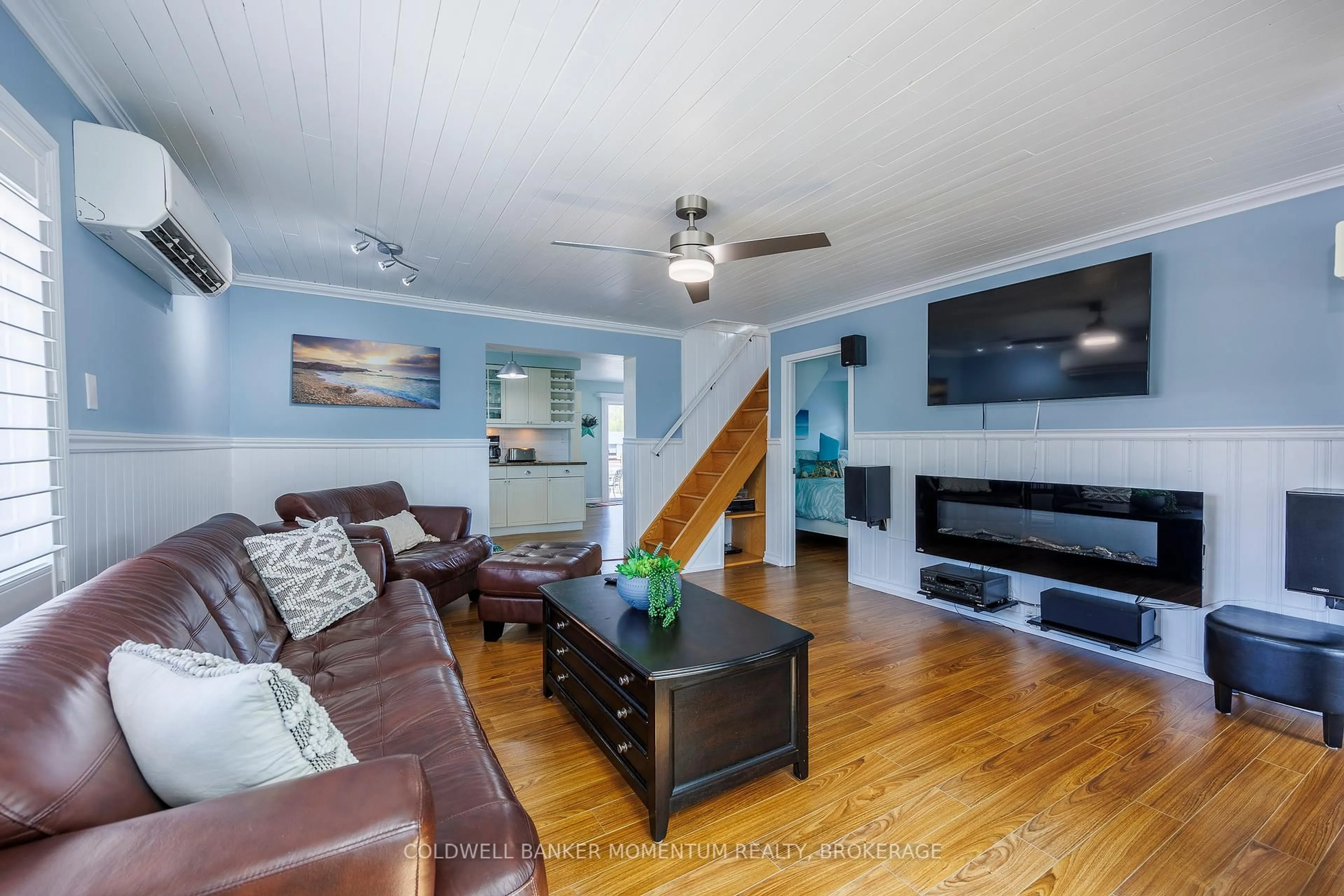 Living room with furniture, wood/laminate floor for 24 Private Lane, Norfolk Ontario N0E 1M0