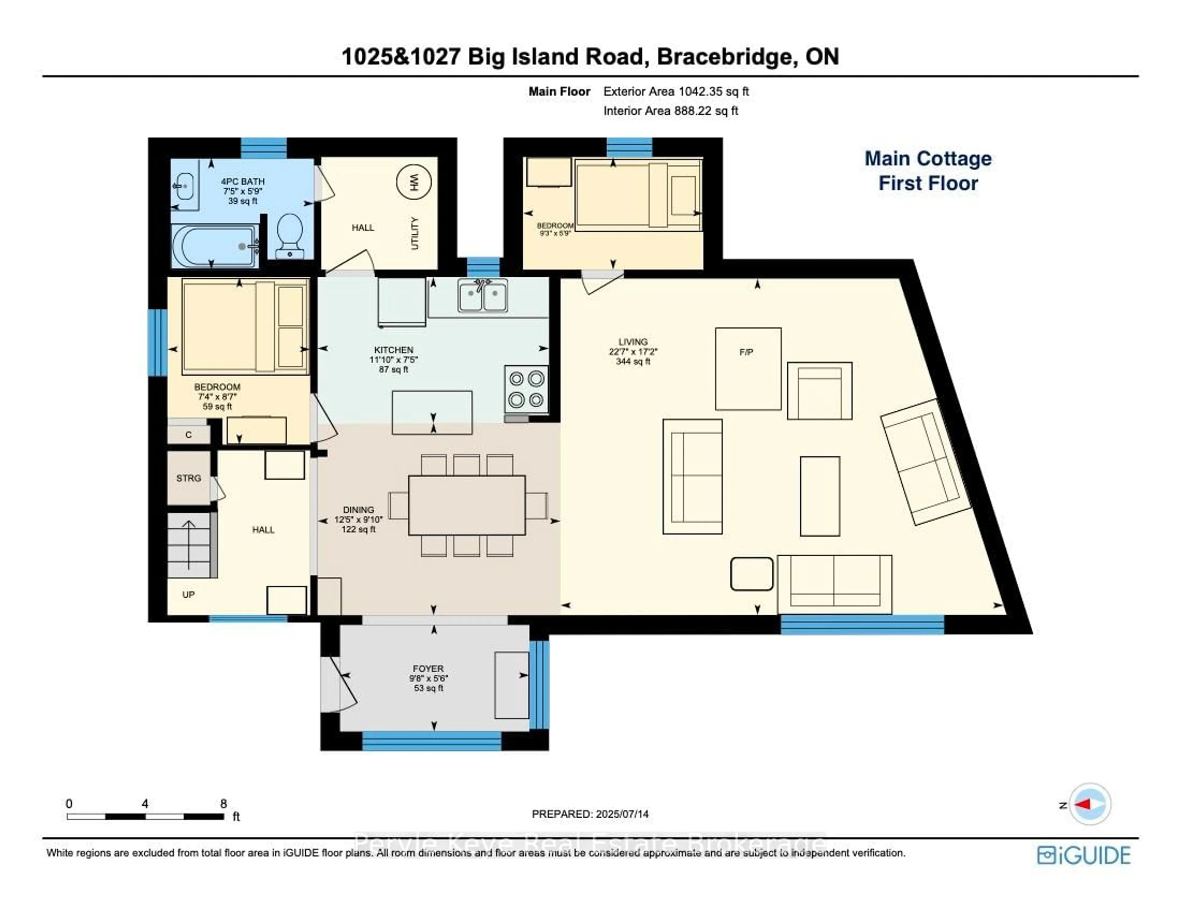 Floor plan for 1025 & 1027 Big Island Rd, Bracebridge Ontario P1L 1X1