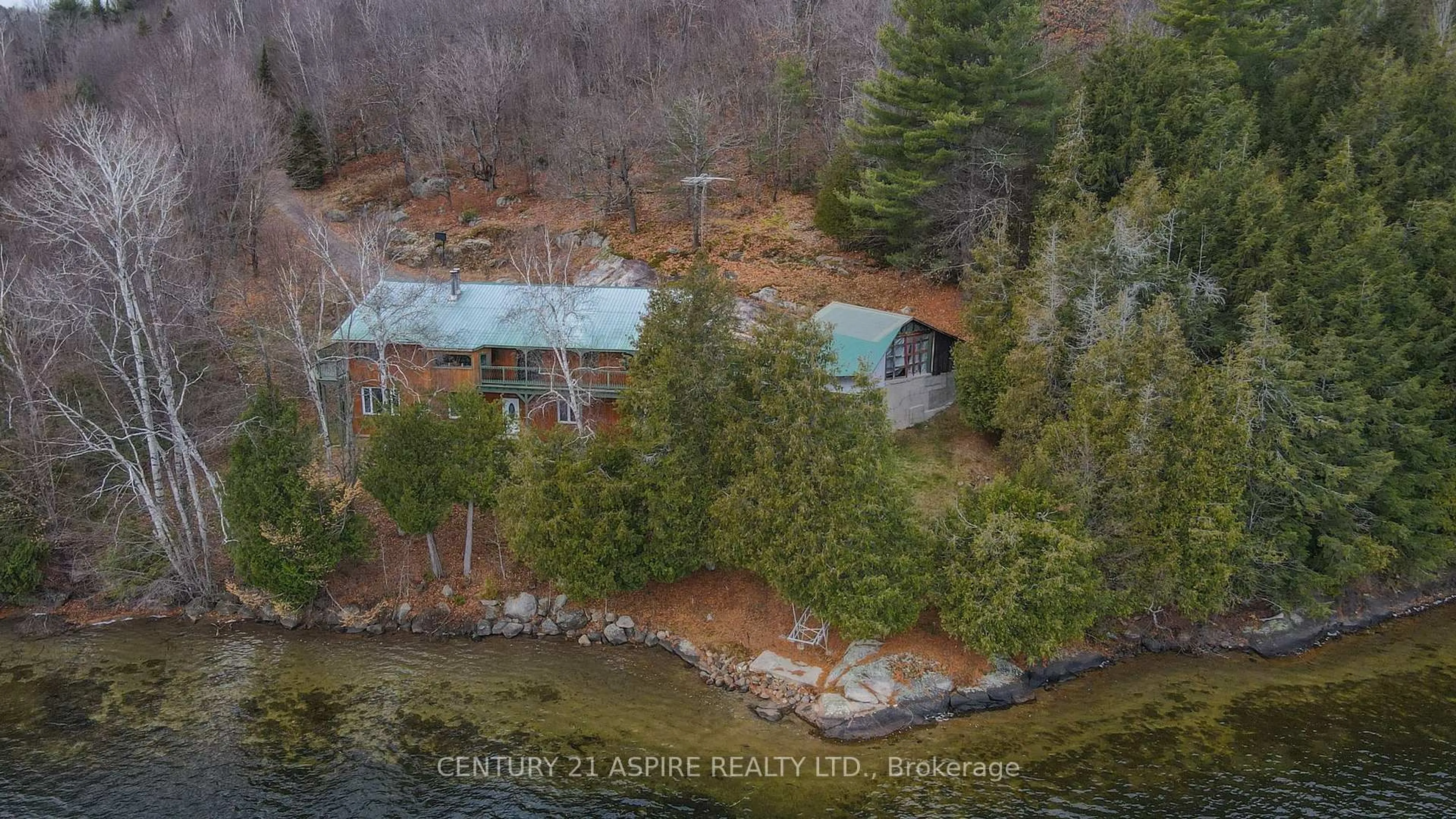 A pic from outside/outdoor area/front of a property/back of a property/a pic from drone, water/lake/river/ocean view for 336 Wiltom Dr, Barry's Bay Ontario K0J 1B0
