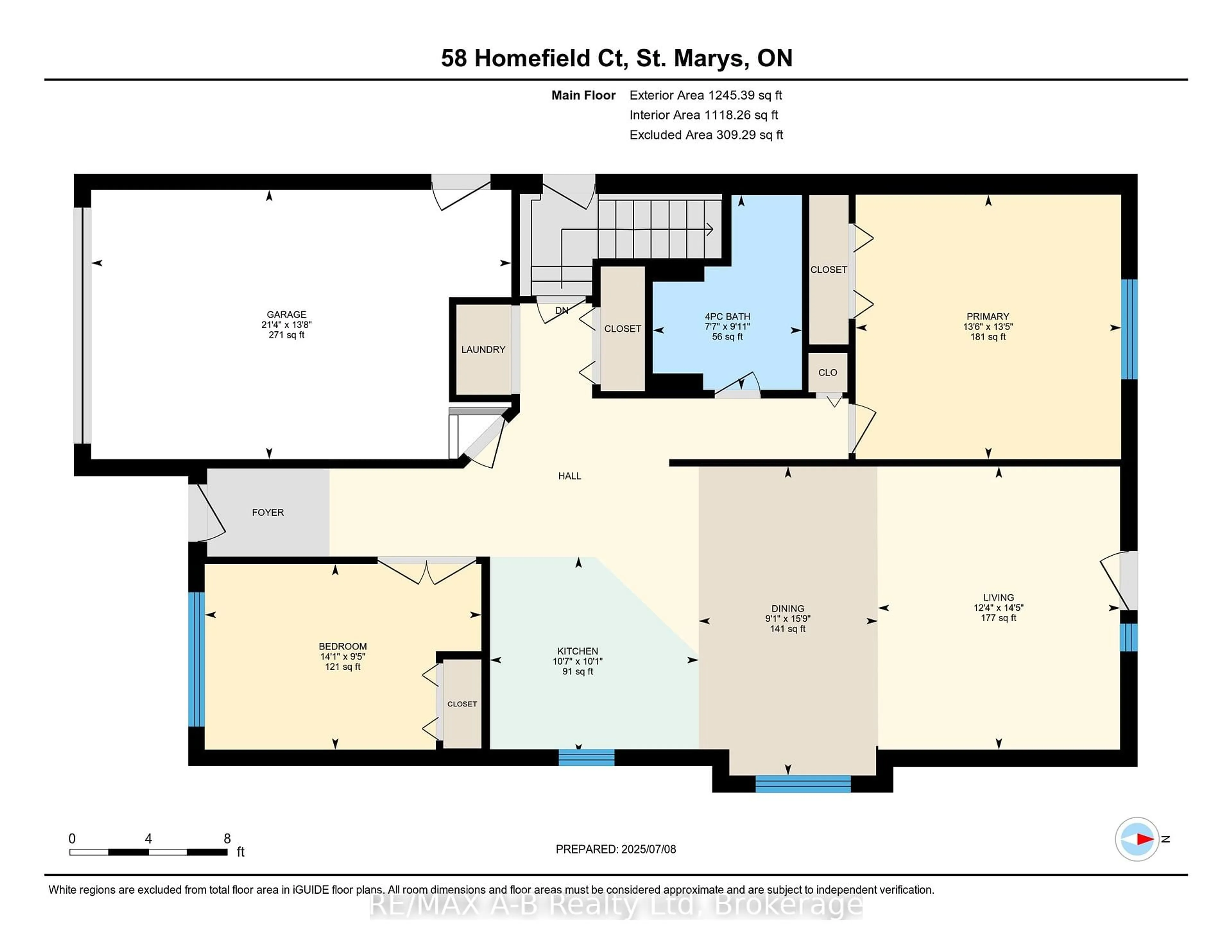 Floor plan for 58 HOMEFIELD Crt, St. Marys Ontario N4X 0A4