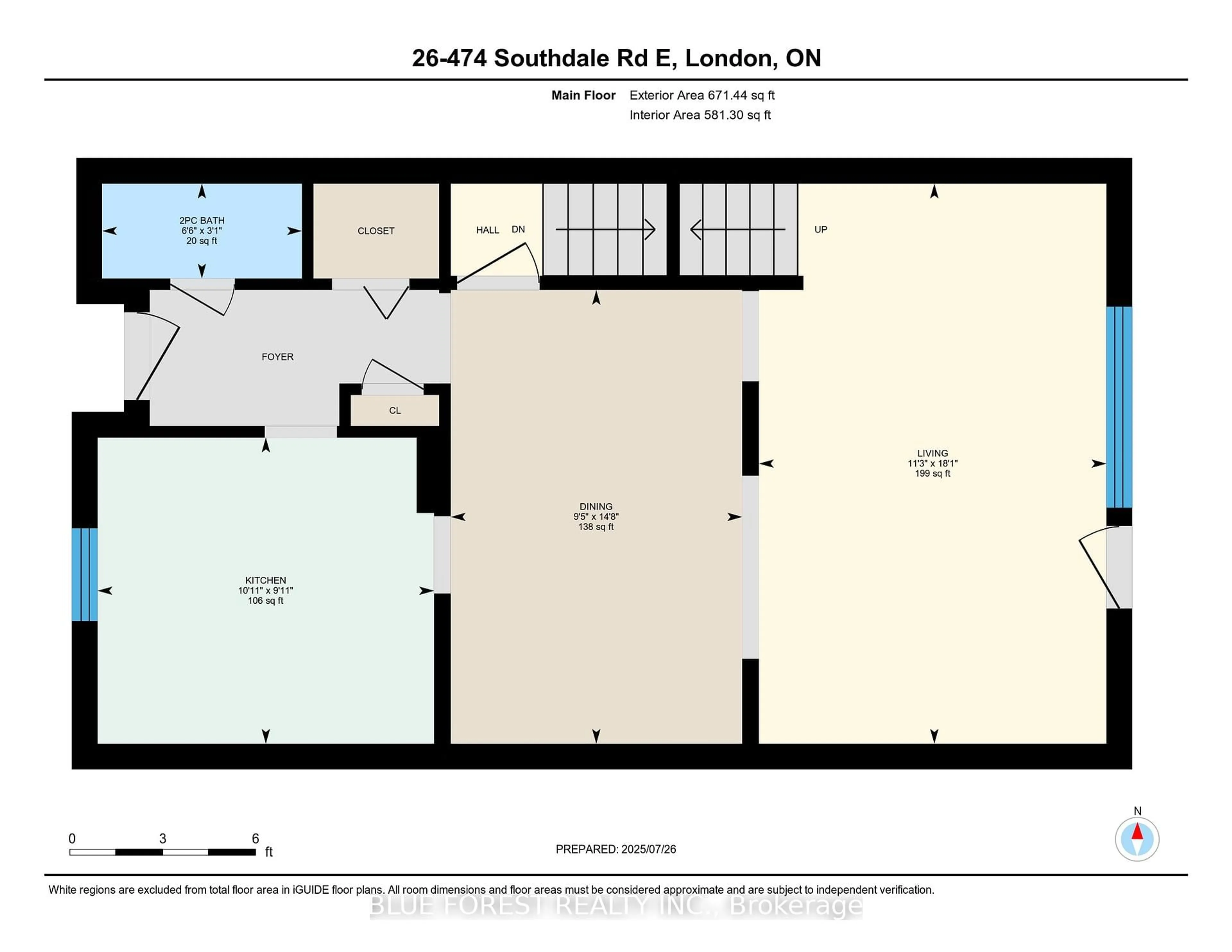 Floor plan for 474 Southdale Rd #26, London South Ontario N6E 1E4
