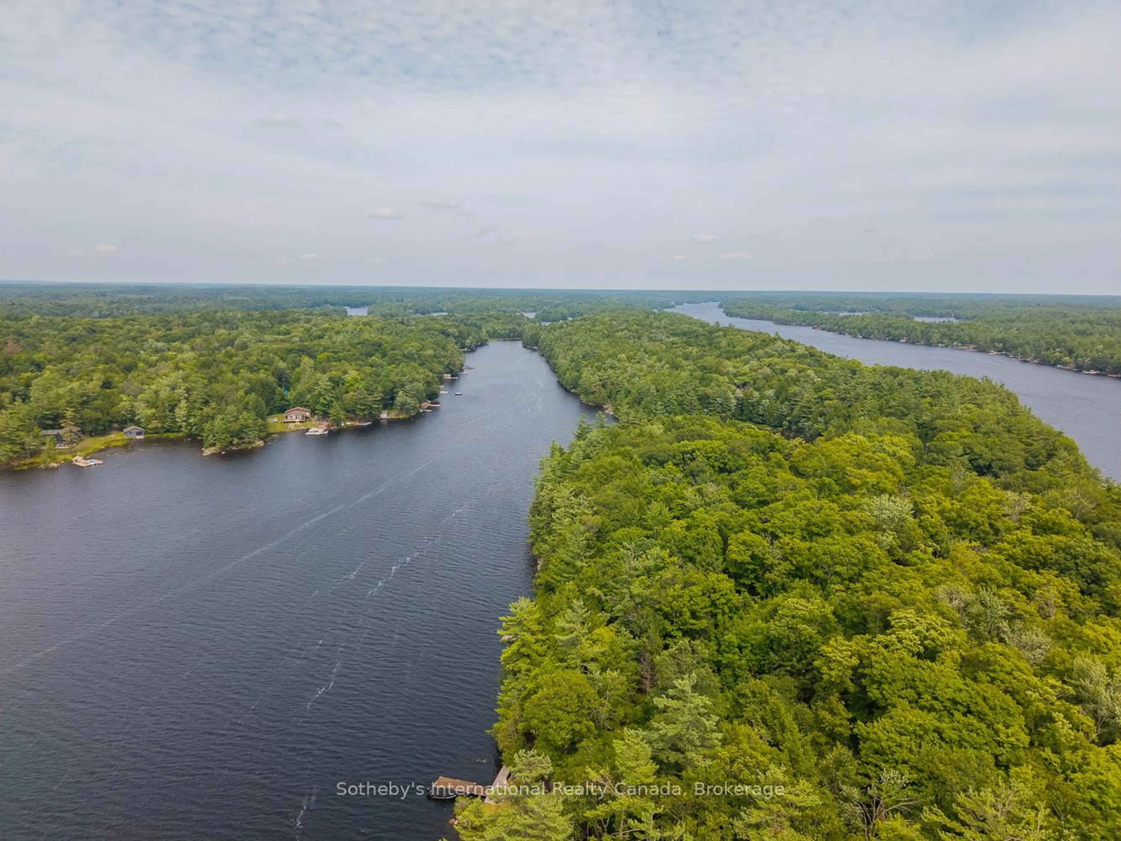 A pic from outside/outdoor area/front of a property/back of a property/a pic from drone, water/lake/river/ocean view for 397 Healey Lake Water, The Archipelago Ontario P0T 1E0