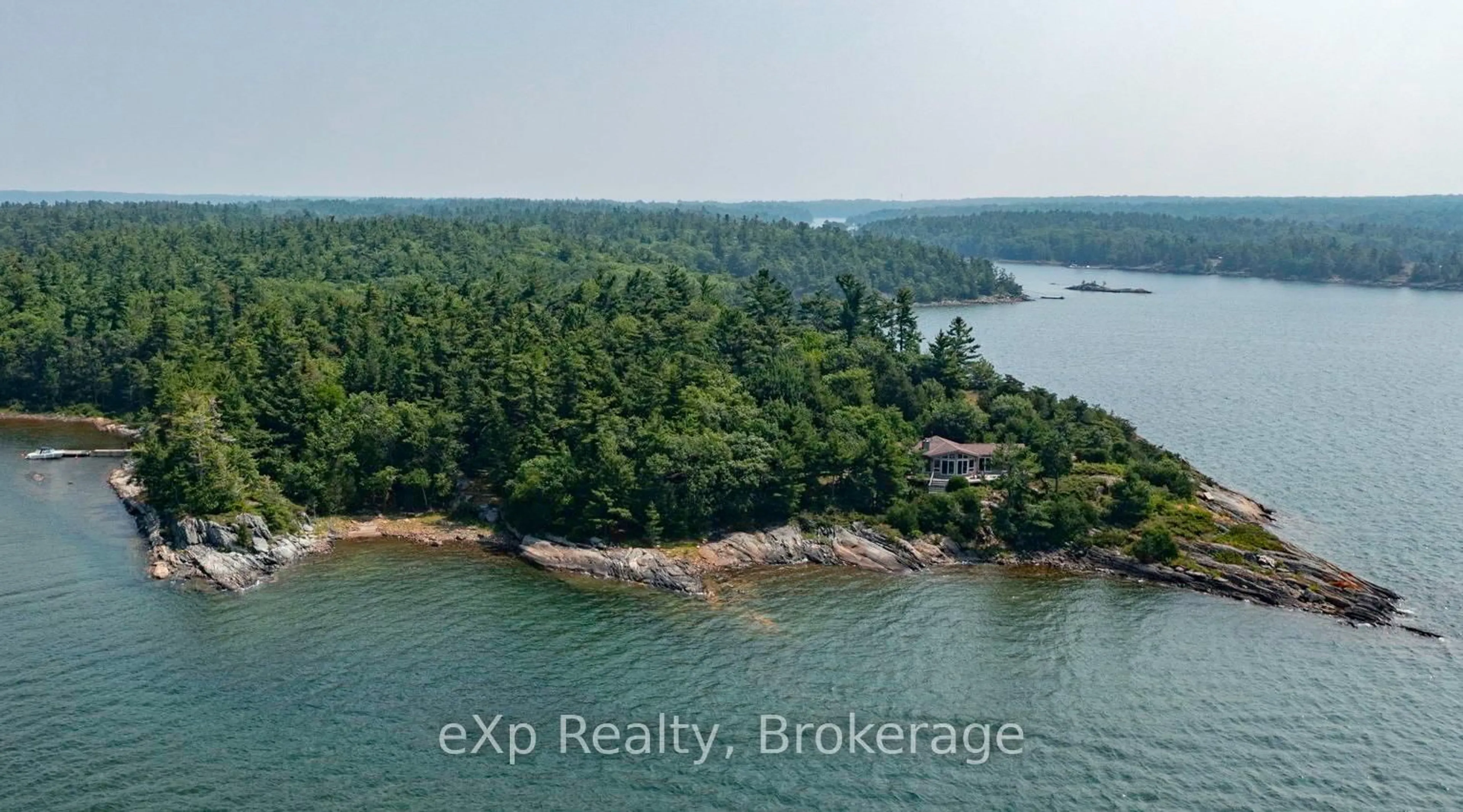 A pic from outside/outdoor area/front of a property/back of a property/a pic from drone, water/lake/river/ocean view for 3 Island 65C Island, Carling Ontario P0G 1G0