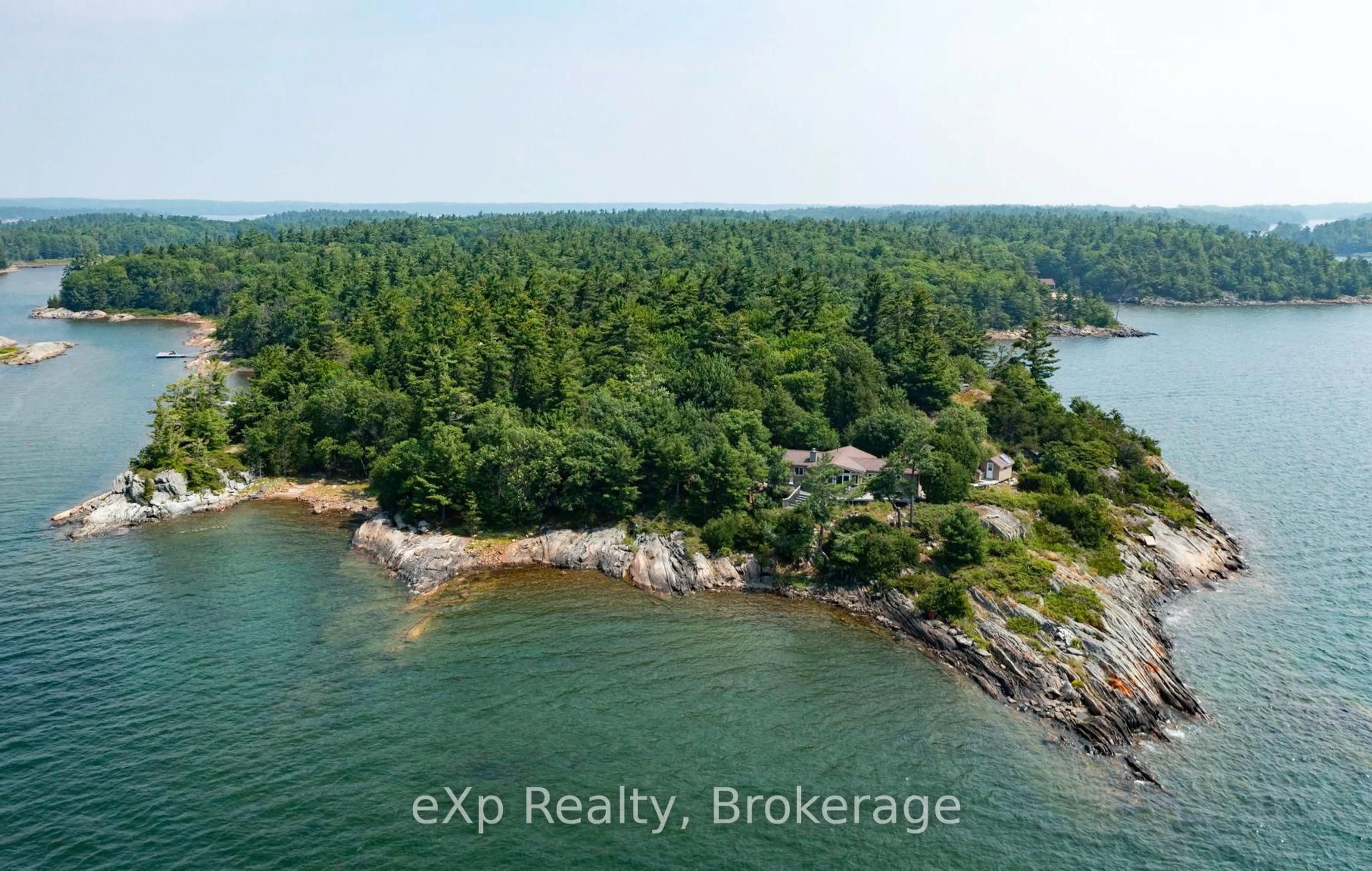 A pic from outside/outdoor area/front of a property/back of a property/a pic from drone, water/lake/river/ocean view for 3 Island 65C Island, Carling Ontario P0G 1G0