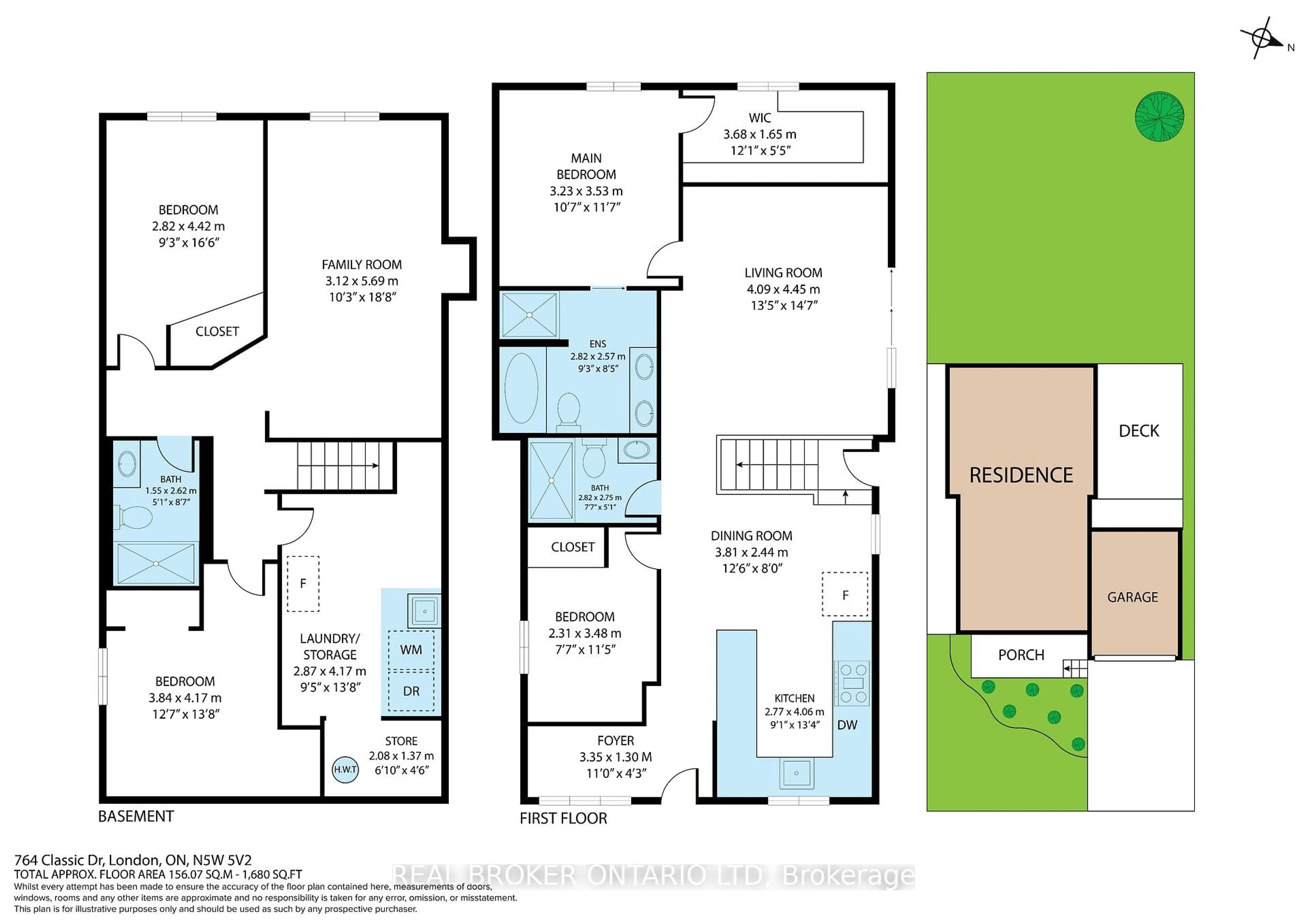 Floor plan for 764 Classic Dr, London East Ontario N5W 5V2