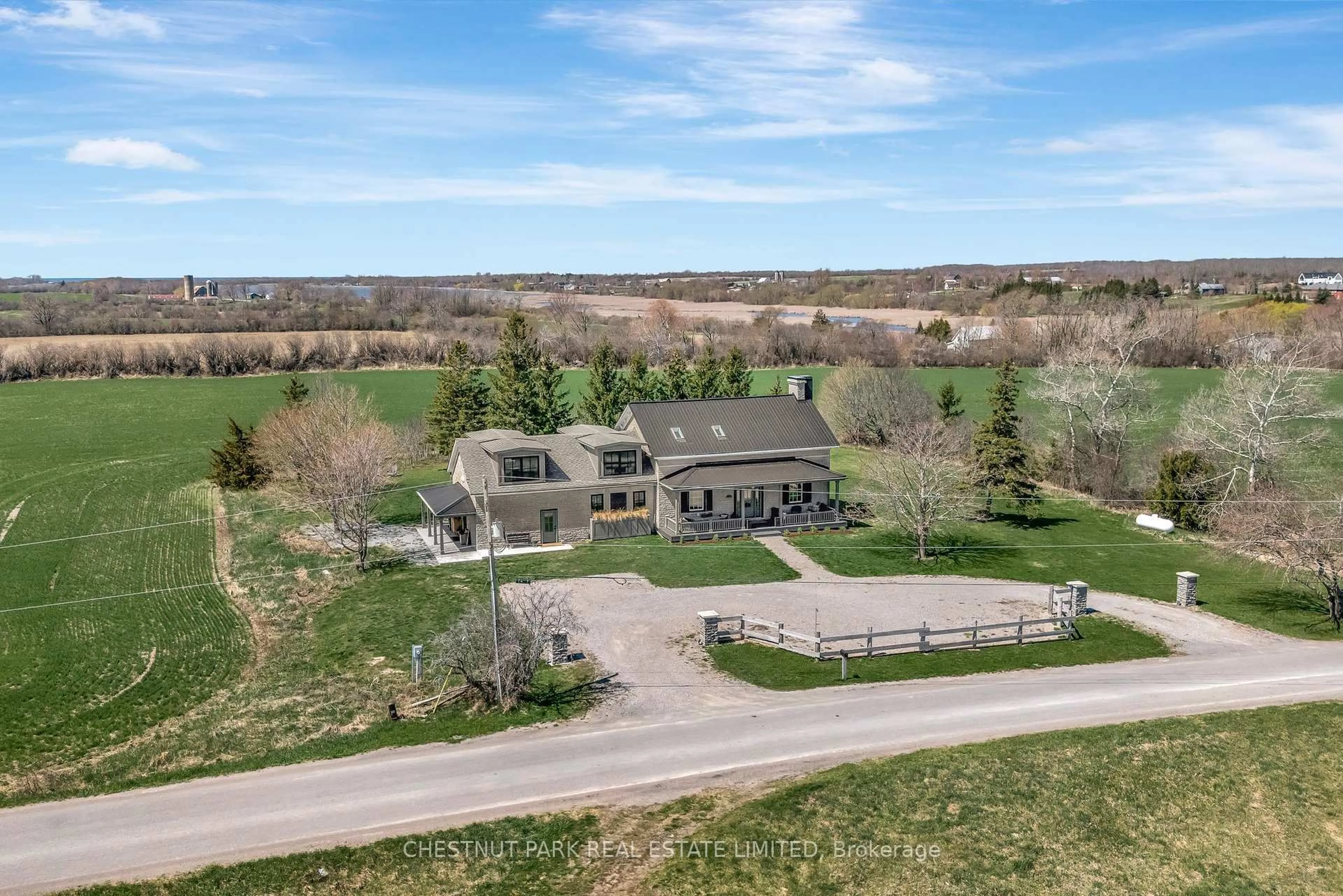 A pic from outside/outdoor area/front of a property/back of a property/a pic from drone, unknown for 60 Bakker Rd, Prince Edward County Ontario K0K 2J0