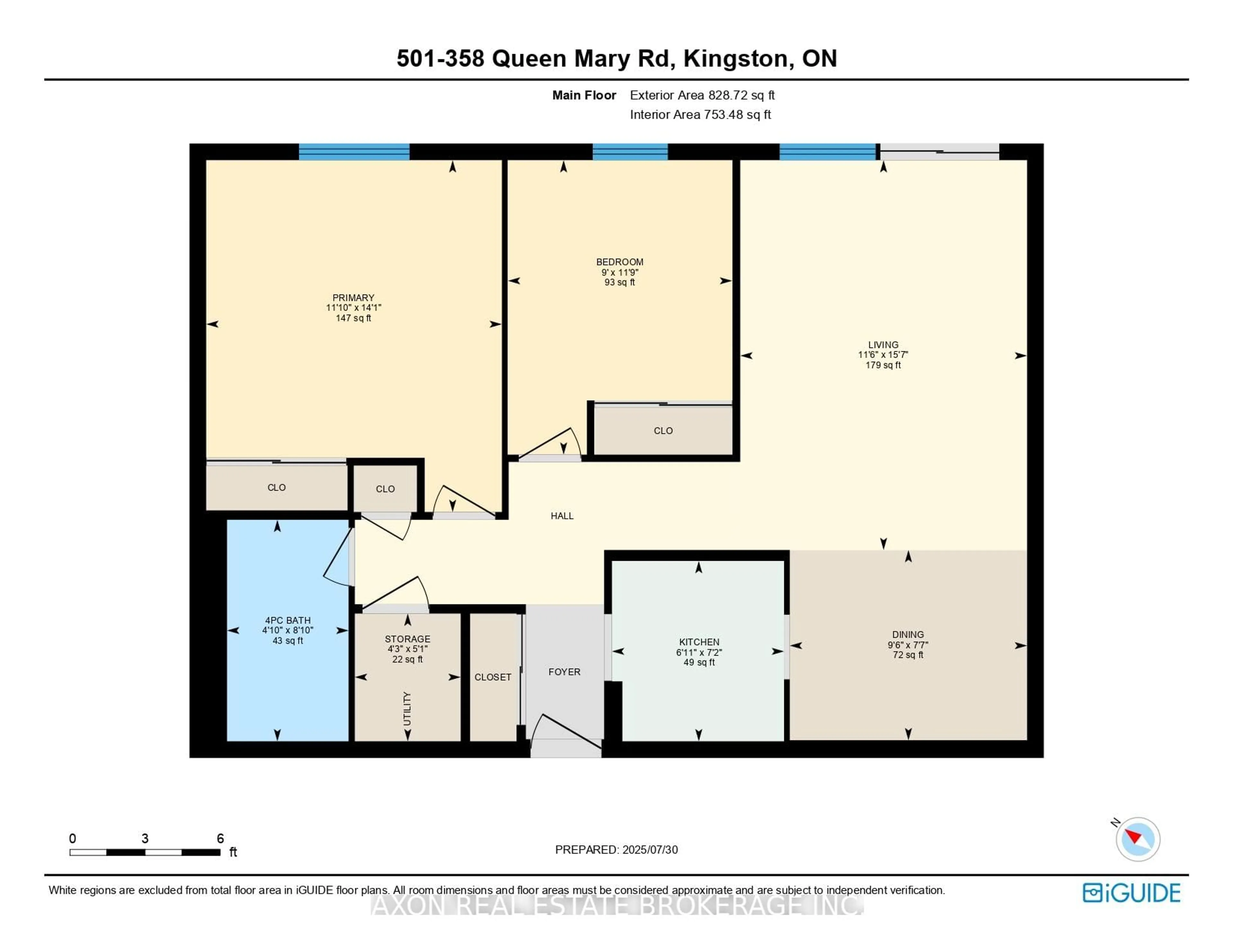 Floor plan for 358 Queen Mary Rd #501, Kingston Ontario K7M 7E8