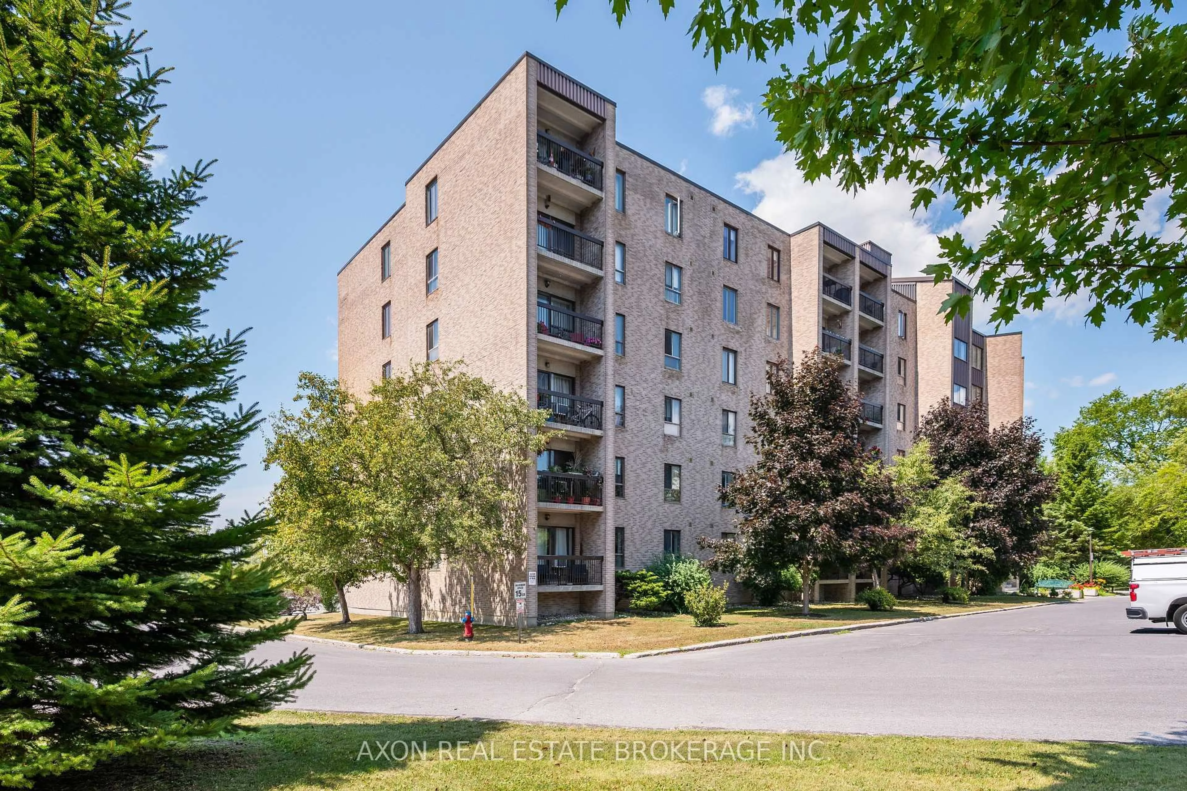 A pic from outside/outdoor area/front of a property/back of a property/a pic from drone, unknown for 358 Queen Mary Rd #504, Kingston Ontario K7M 7E8