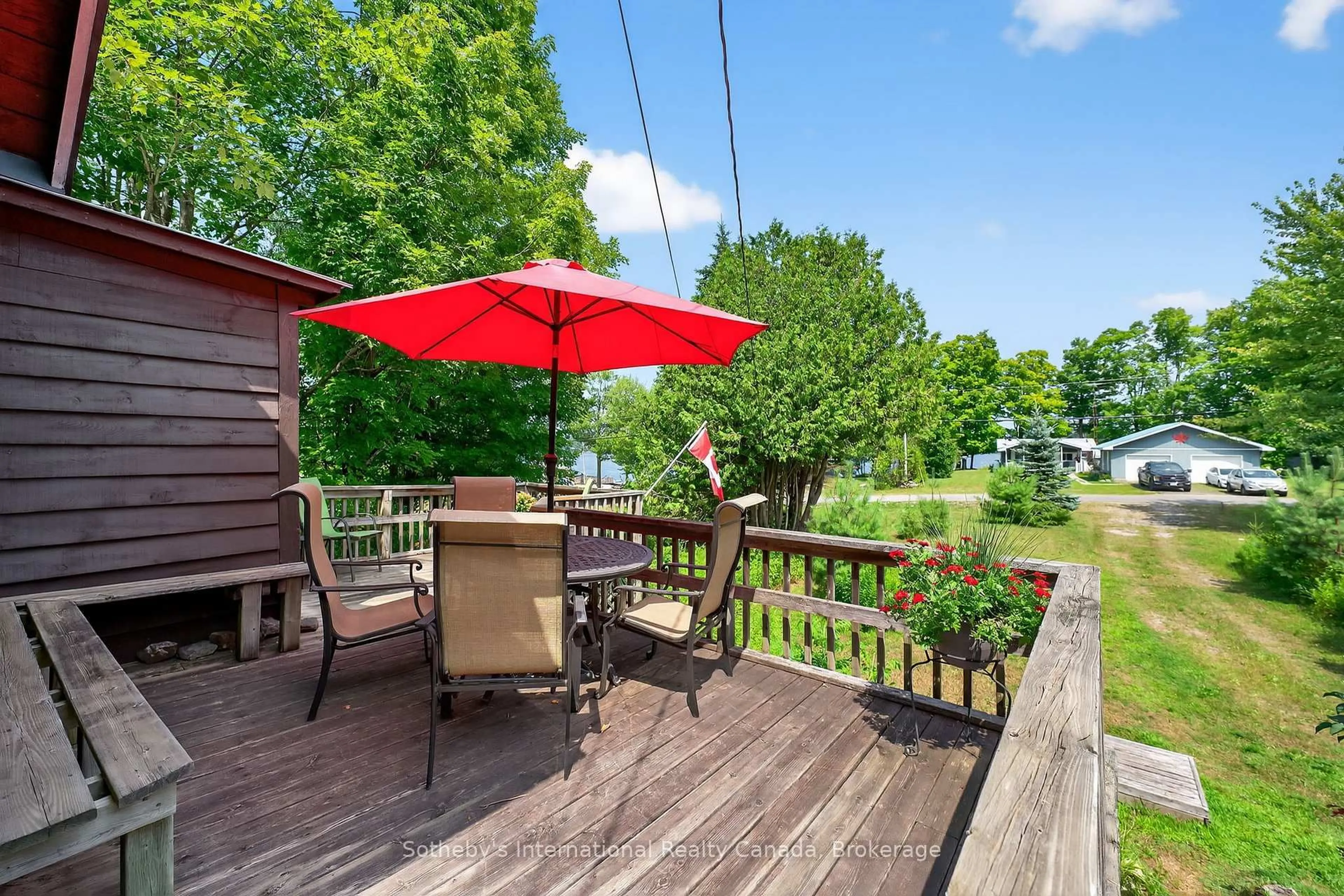 Patio, water/lake/river/ocean view for 66 Stewart St, Georgian Bay Ontario P0C 1H0