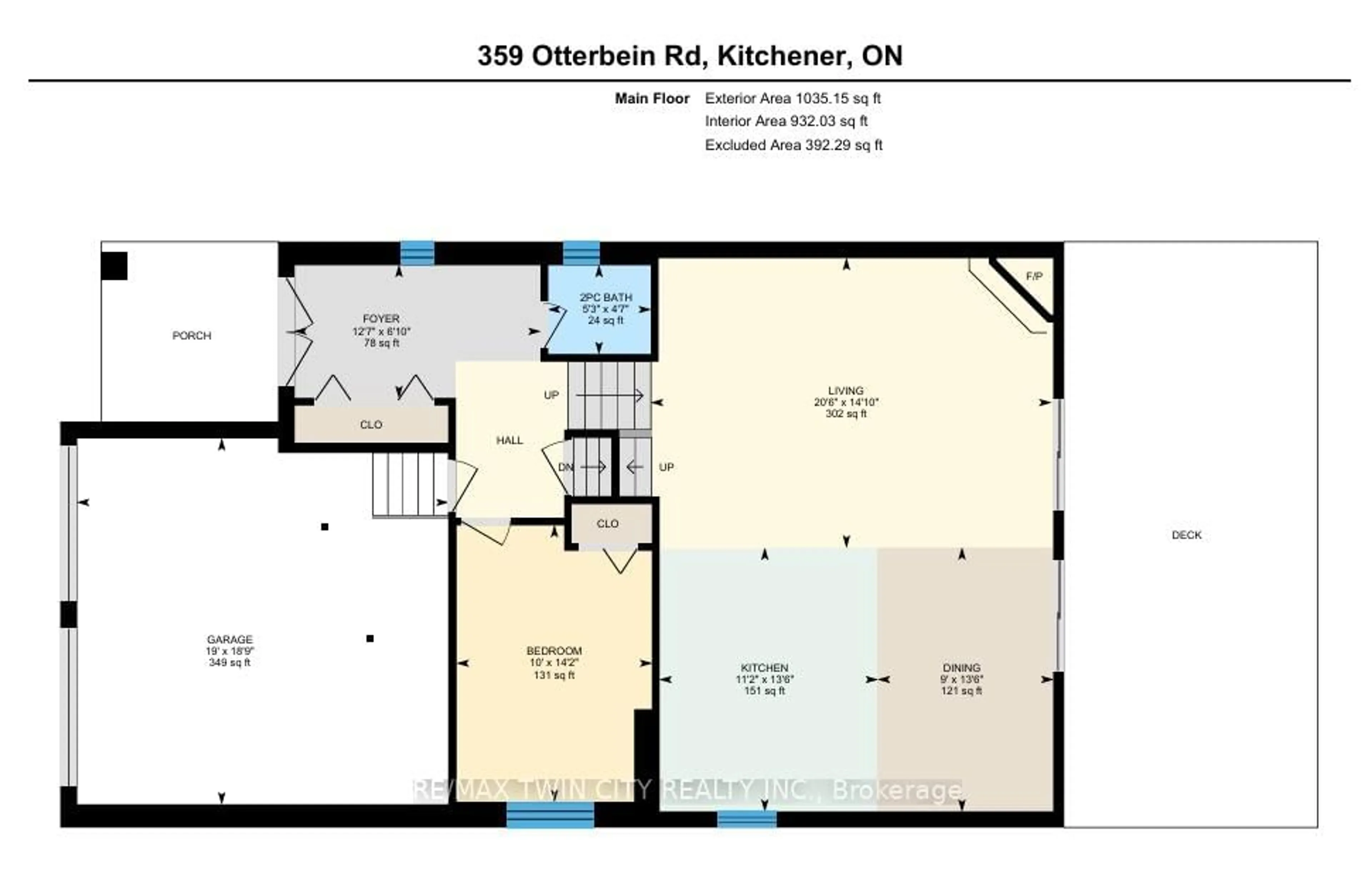 Floor plan for 359 Otterbein Rd, Kitchener Ontario N2B 3V9