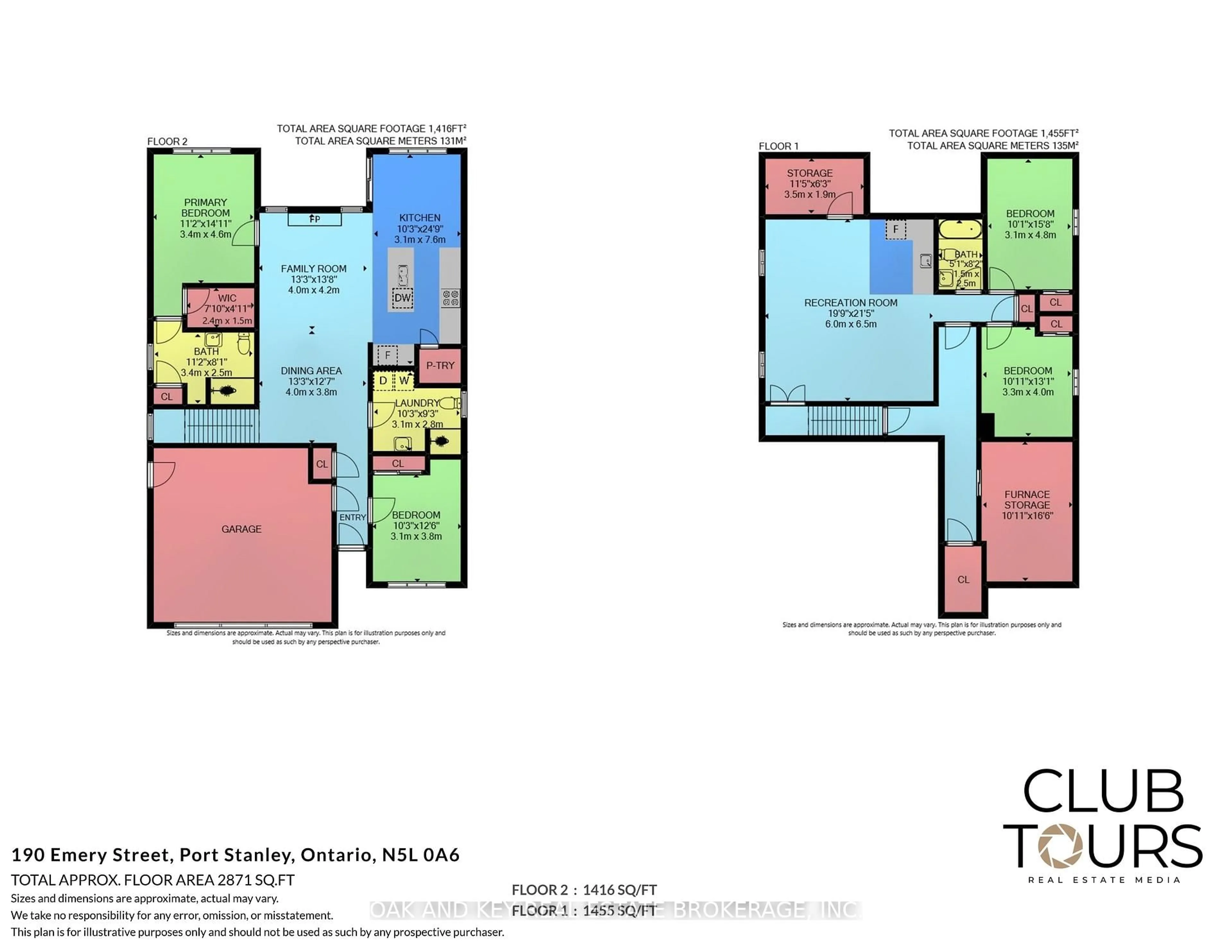 Floor plan for 190 Emery St, Central Elgin Ontario N5L 0A6
