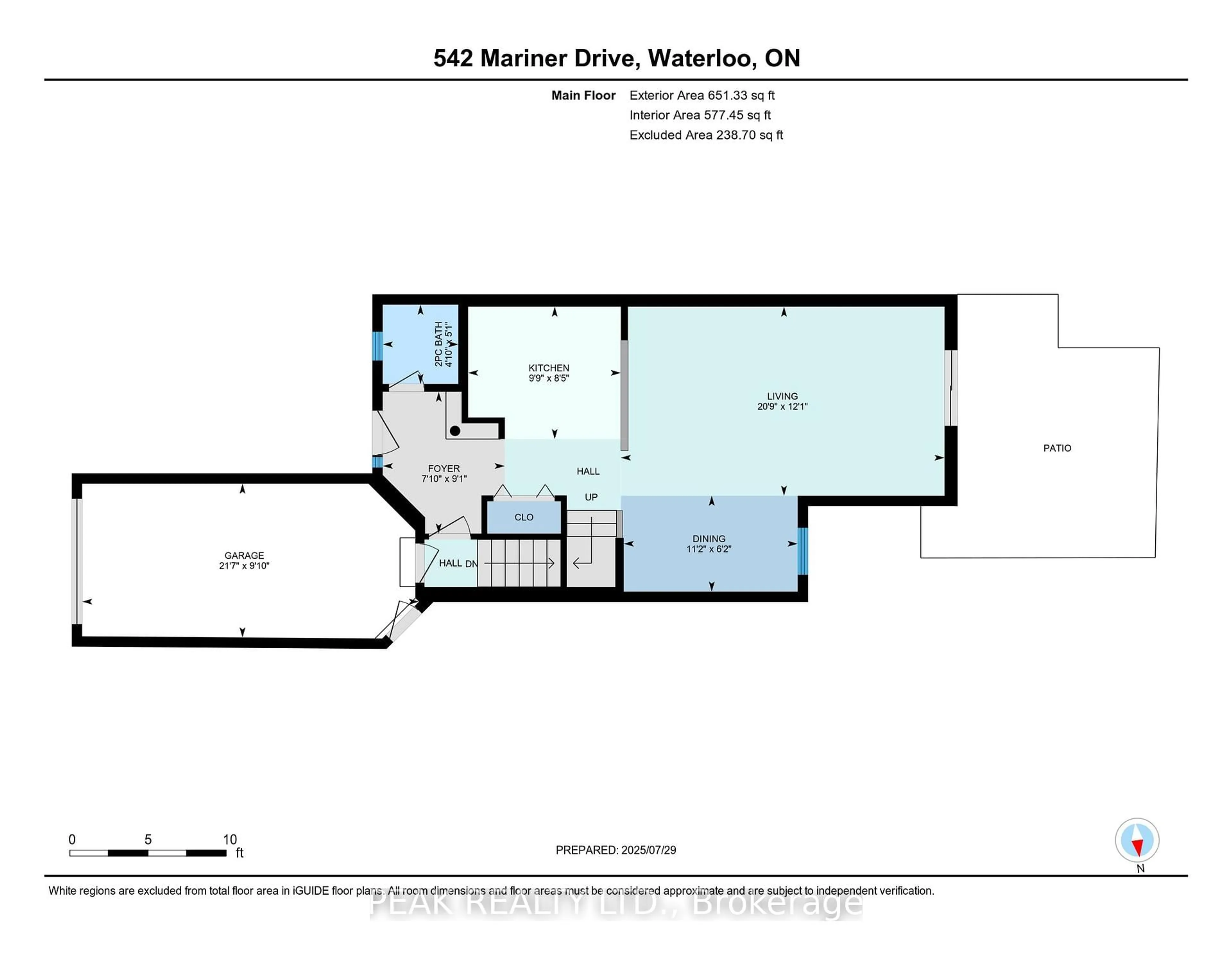 Floor plan for 543 Mariner Dr, Waterloo Ontario N2K 3Y8