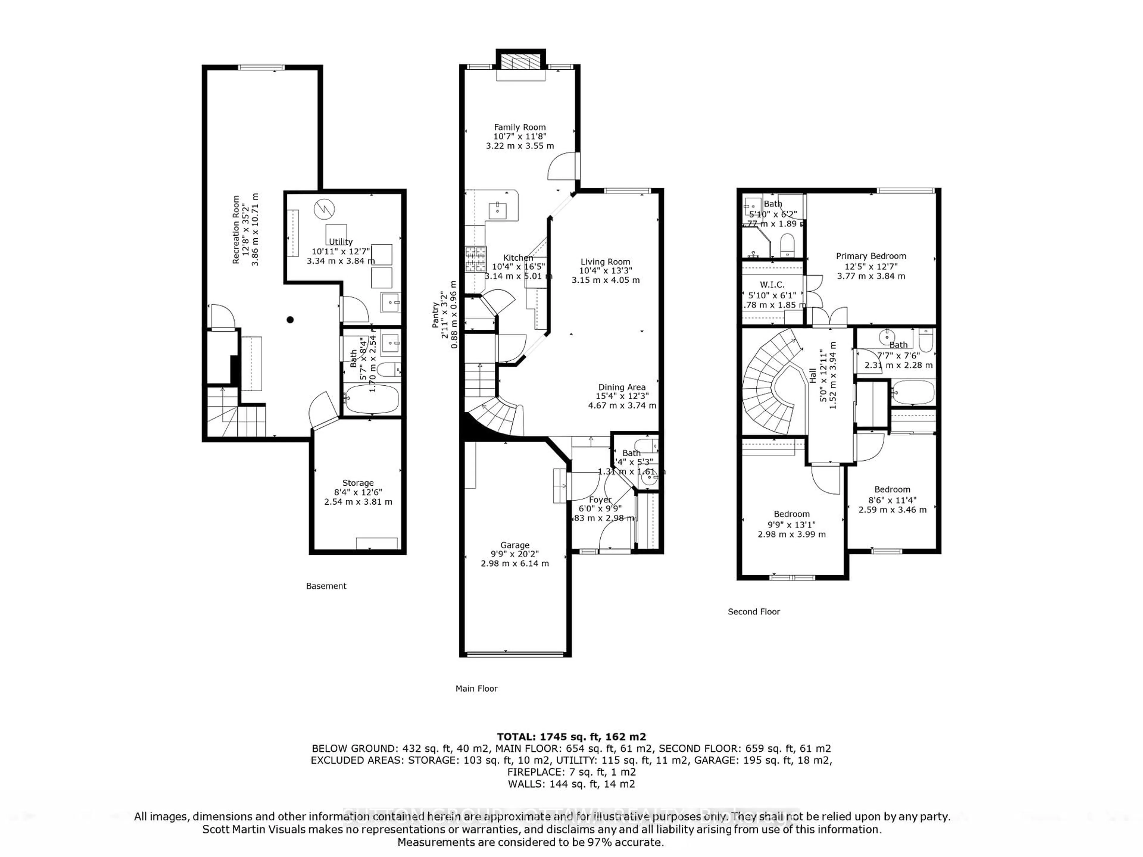 Floor plan for 4430 Wildmint Sq, Ottawa Ontario K1V 1N6