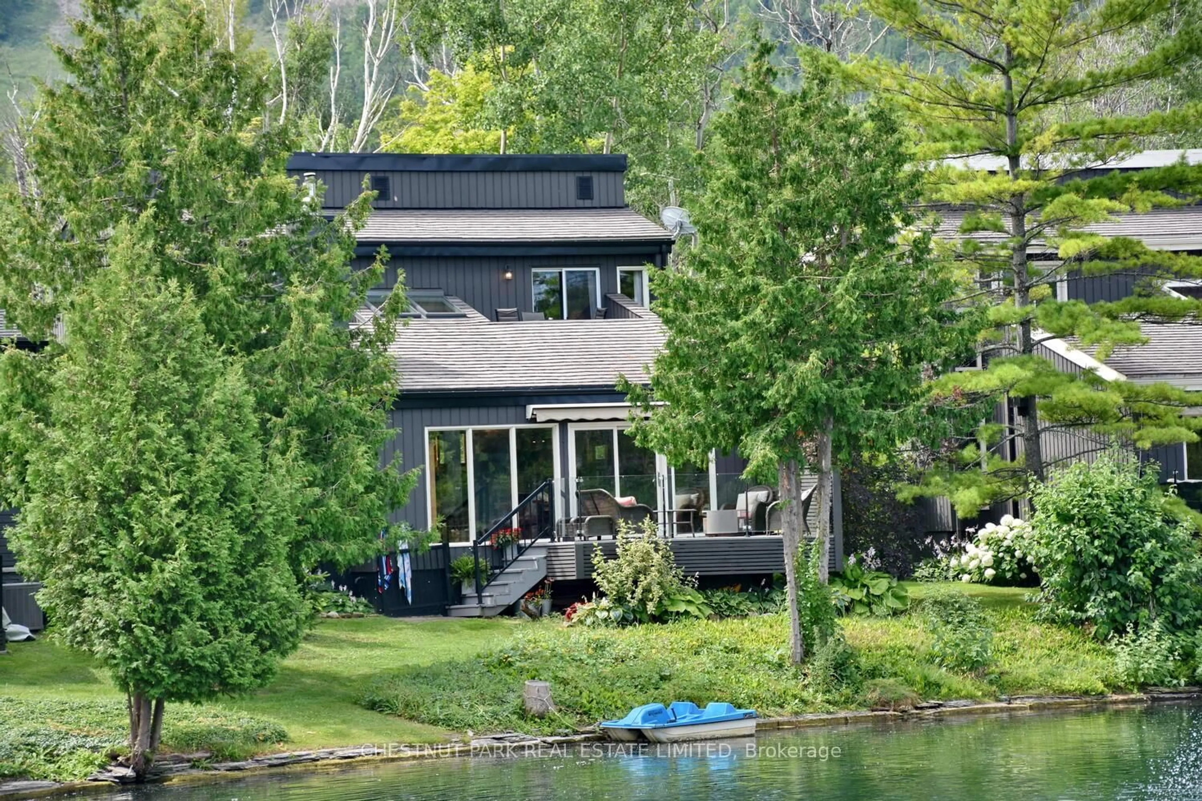 Patio, water/lake/river/ocean view for 116 Hidden Lake Rd #9, Blue Mountains Ontario L9Y 0T6
