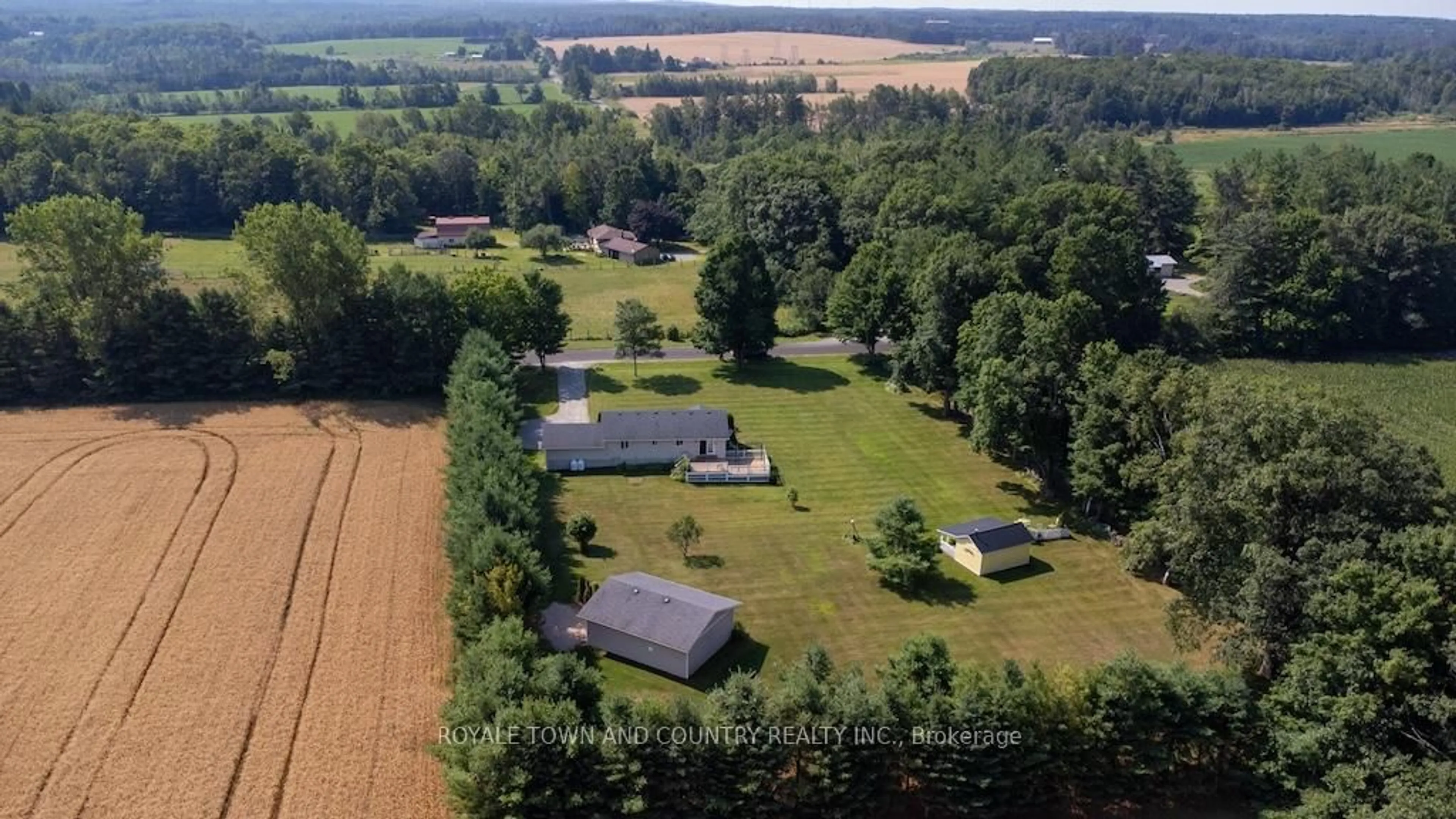 A pic from outside/outdoor area/front of a property/back of a property/a pic from drone, unknown for 1023 Telecom Rd, Kawartha Lakes Ontario L0A 1K0