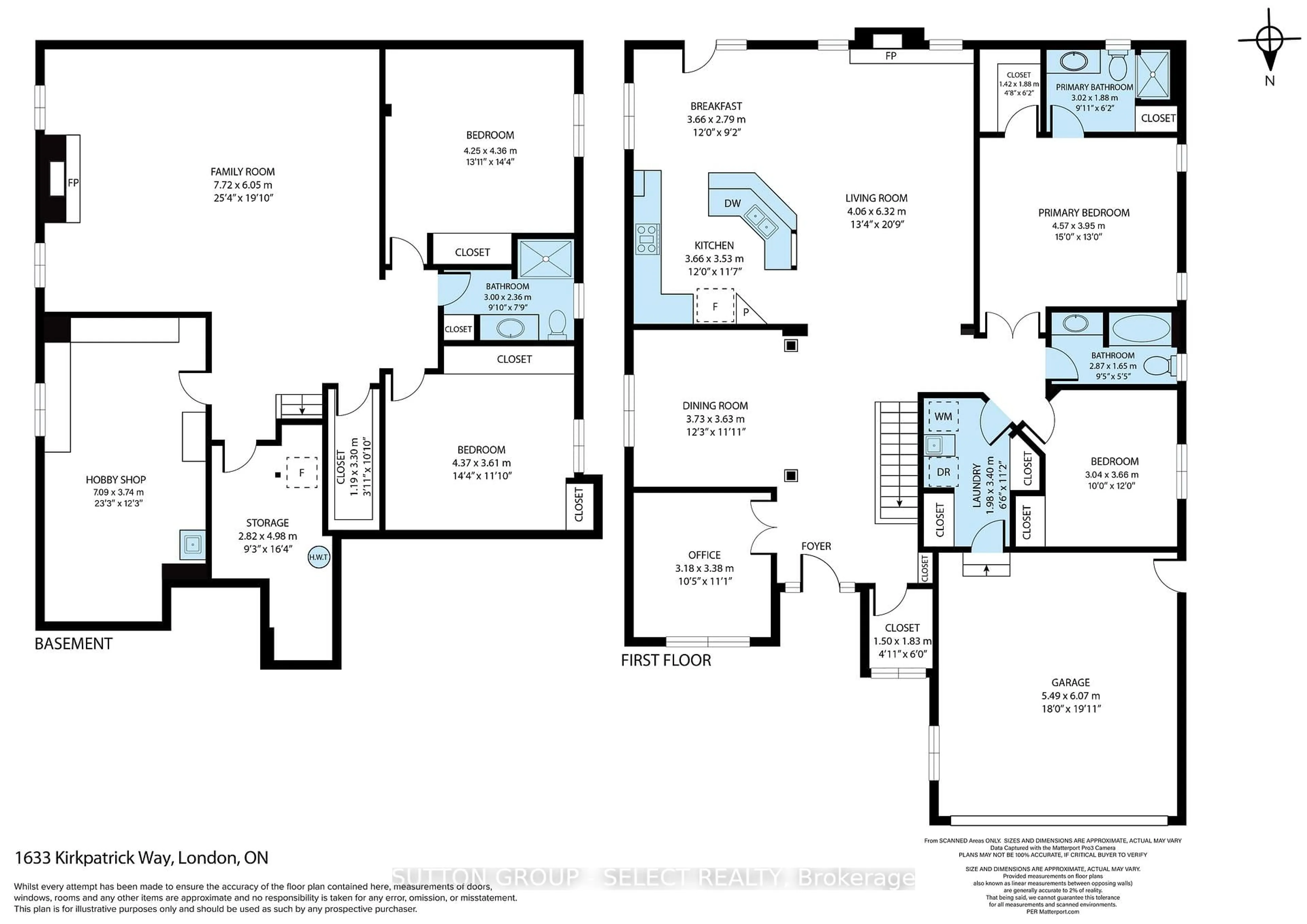Floor plan for 1633 Kirkpatrick Way, London South Ontario N6K 5A1