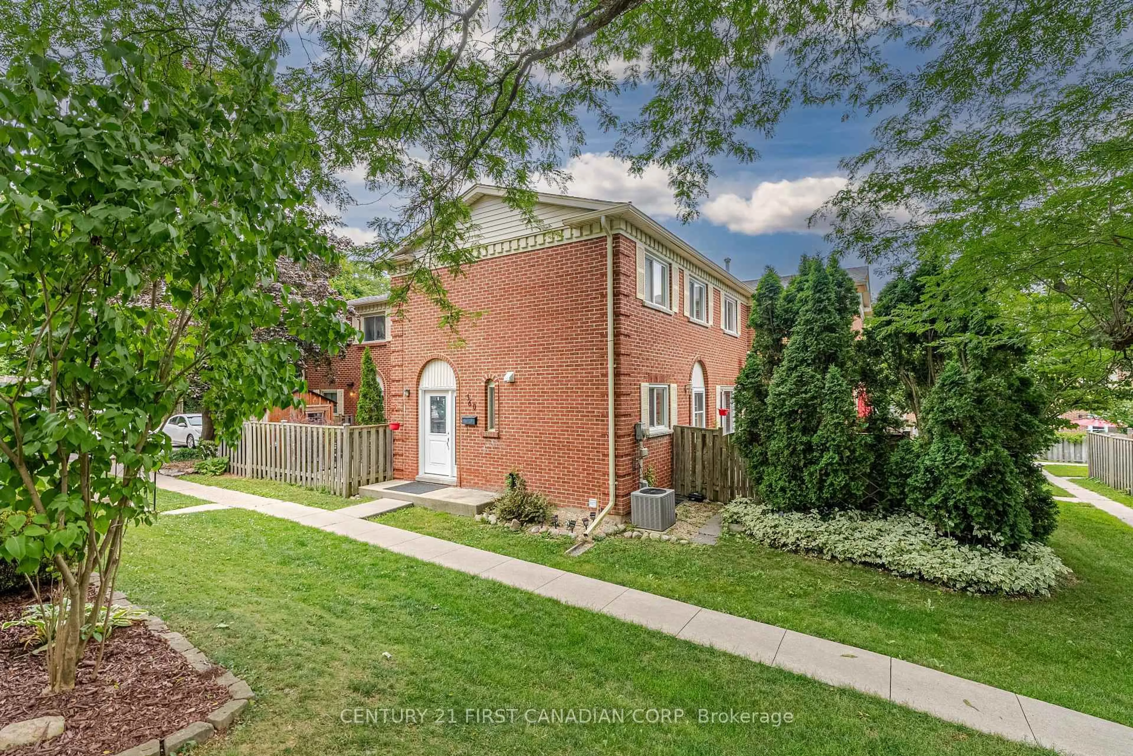 Home with brick exterior material, street for 360 Homestead Crt #8, London North Ontario N6G 2E9
