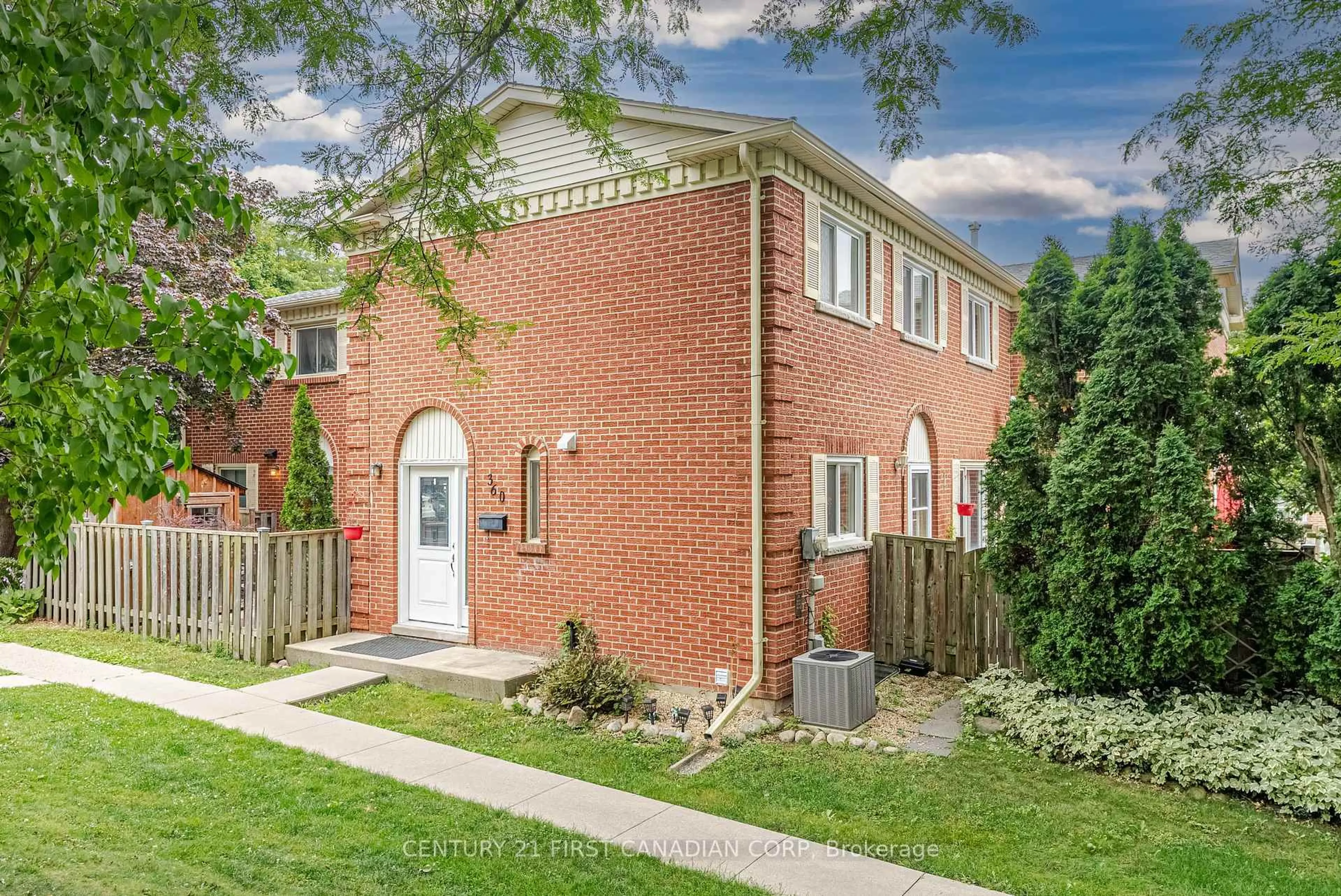 Home with brick exterior material, street for 360 Homestead Crt #8, London North Ontario N6G 2E9