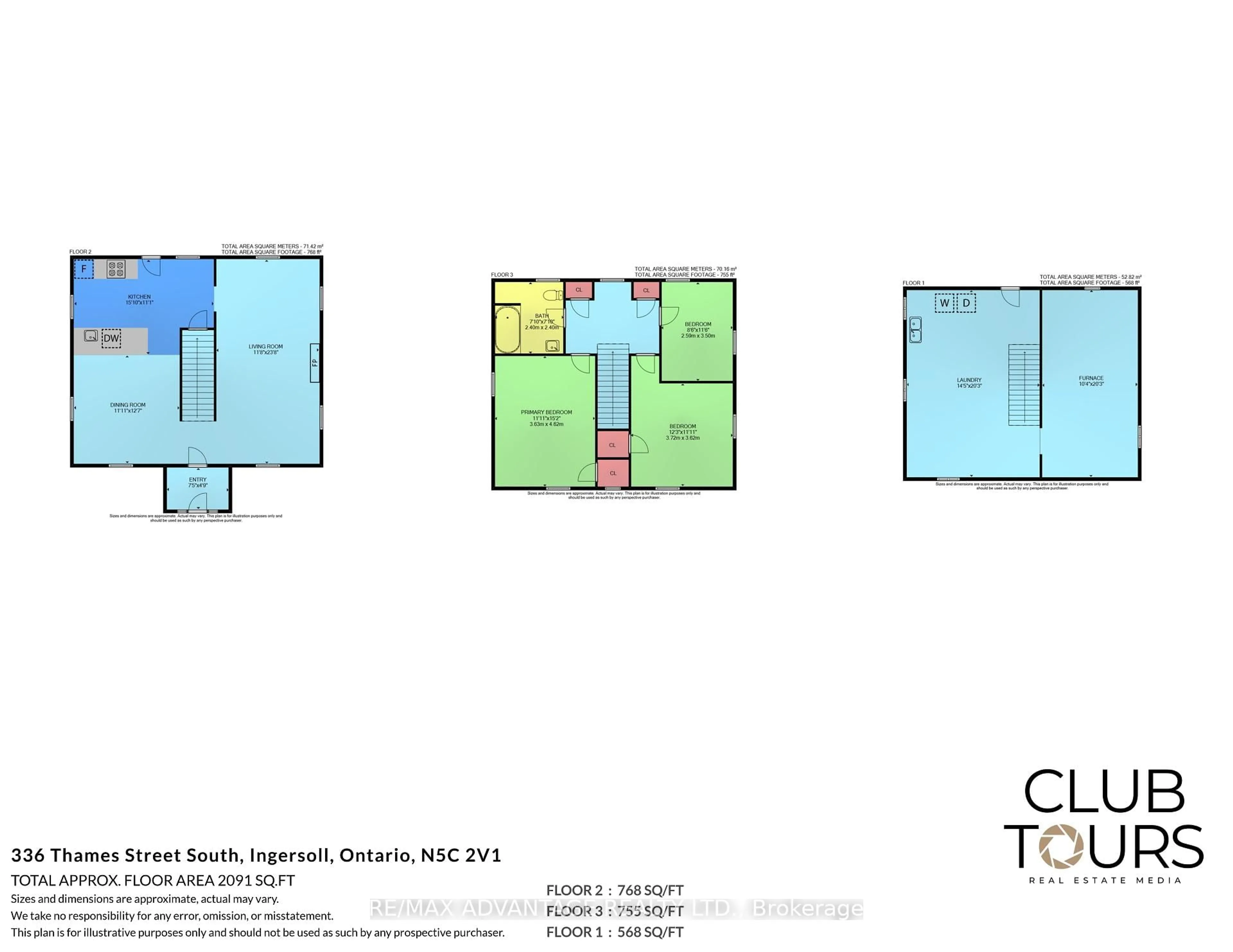 Floor plan for 336 Thames St, Ingersoll Ontario N5C 2V1