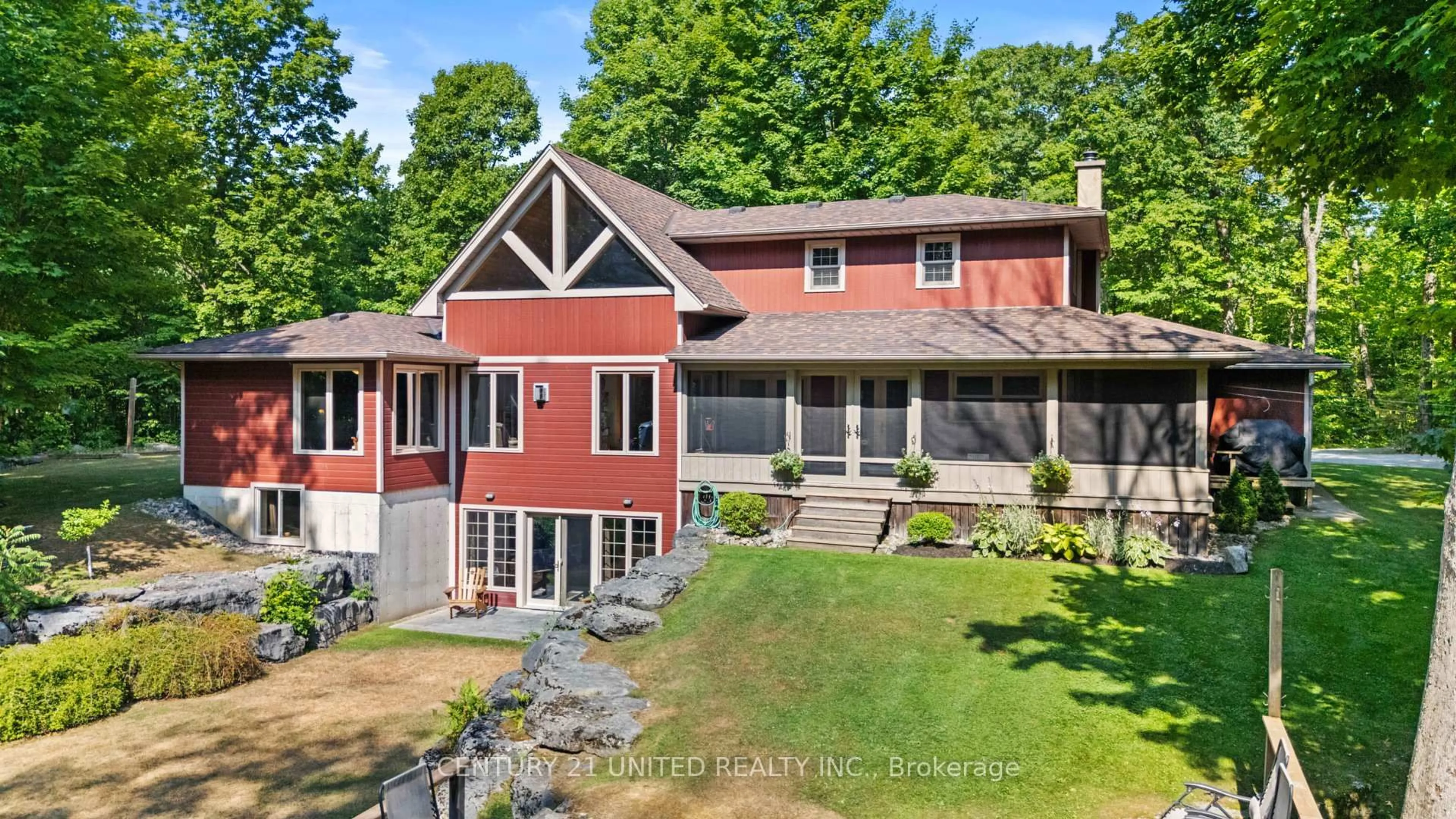 A pic from outside/outdoor area/front of a property/back of a property/a pic from drone, water/lake/river/ocean view for 2068 Camp Line Rd, Douro-Dummer Ontario K0L 2H0
