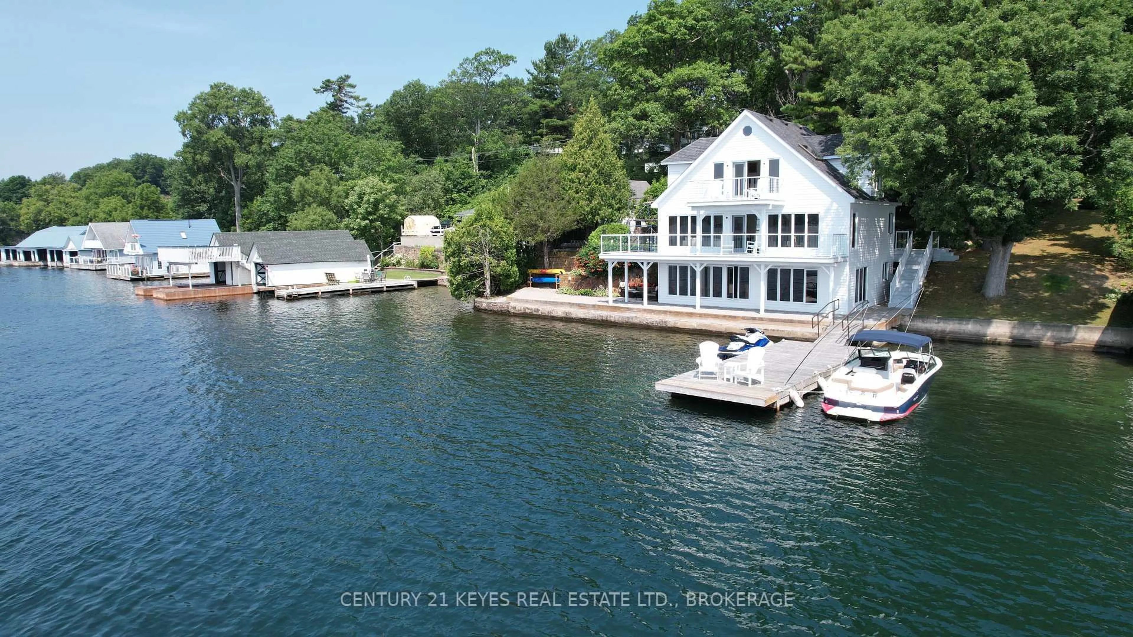 A pic from outside/outdoor area/front of a property/back of a property/a pic from drone, water/lake/river/ocean view for 207 Ivy Lea Rd, Leeds and the Thousand Islands Ontario K0E 1L0